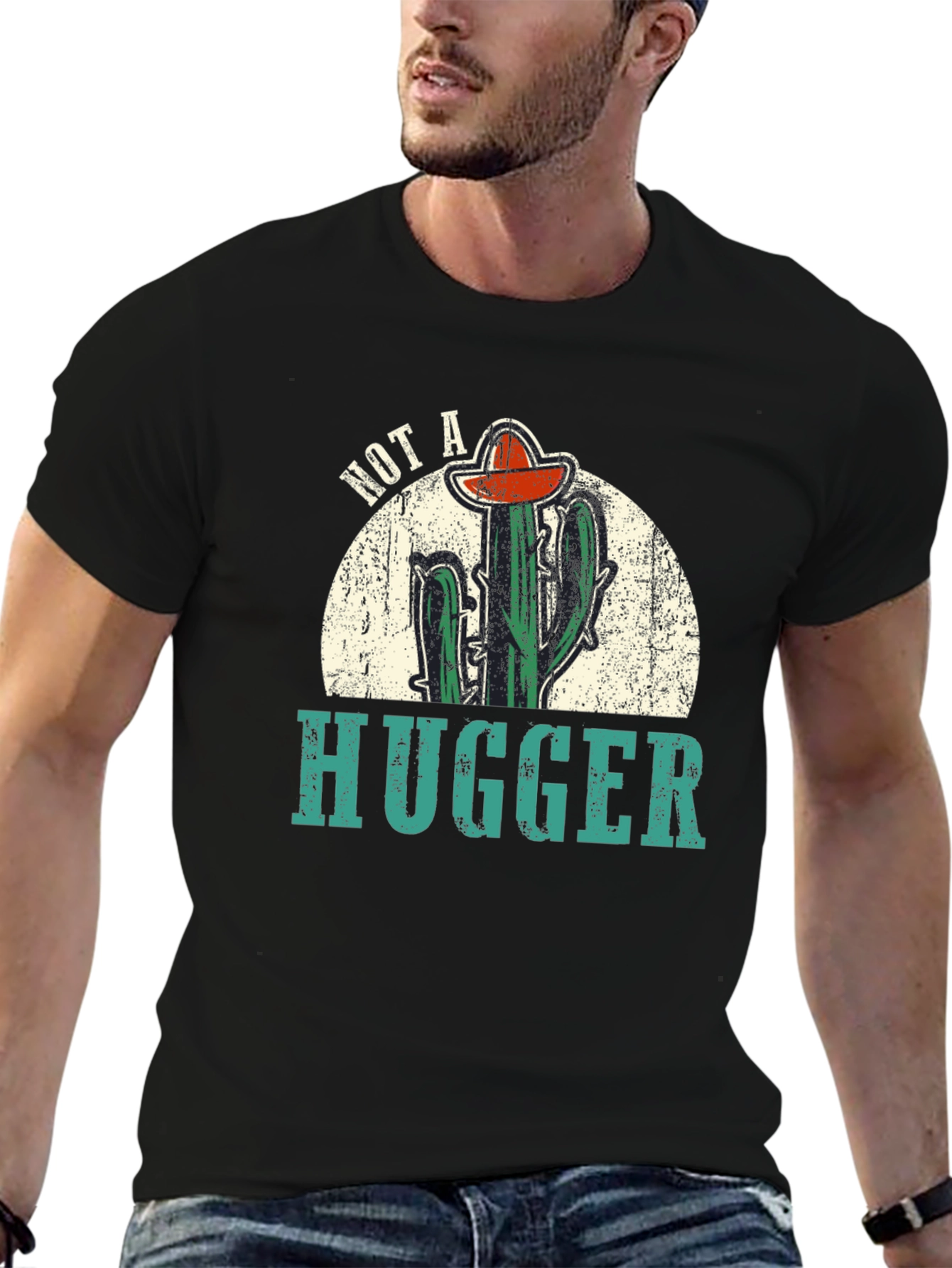 Not A Hugger Cactus Graphic Tee