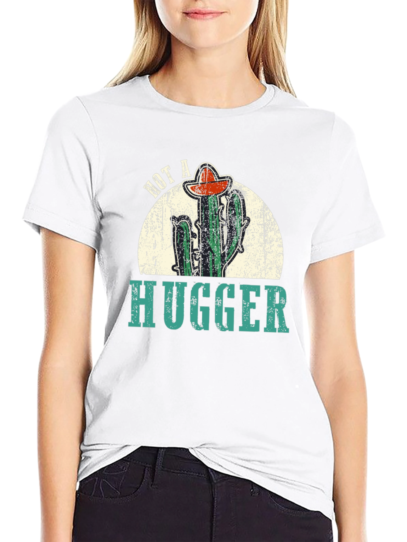 Not A Hugger Cactus Graphic Tee