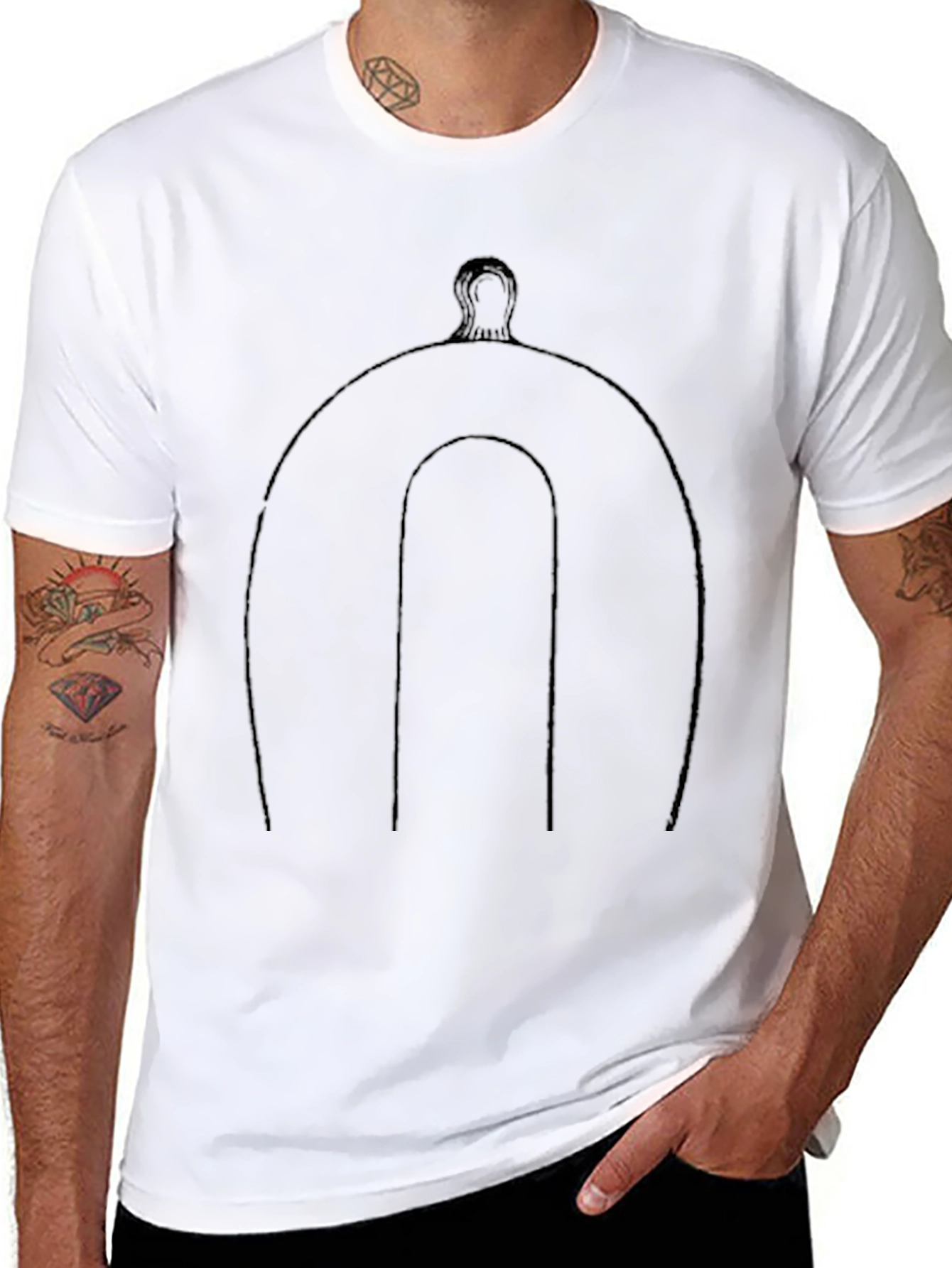 Modern Black T-Shirt - Abstract Design
