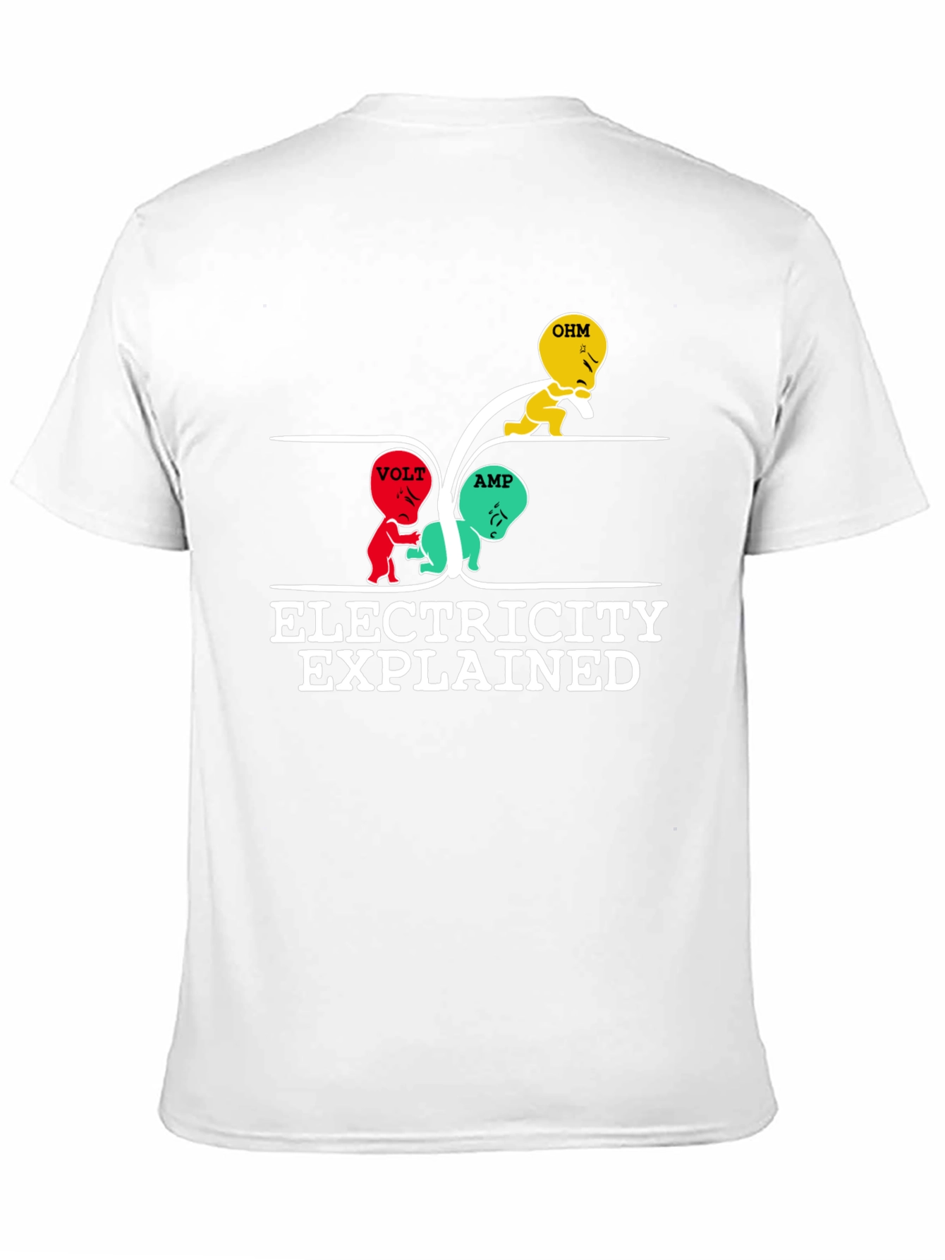 Electricity Explained Graphic T-Shirt - Black Cotton Tee