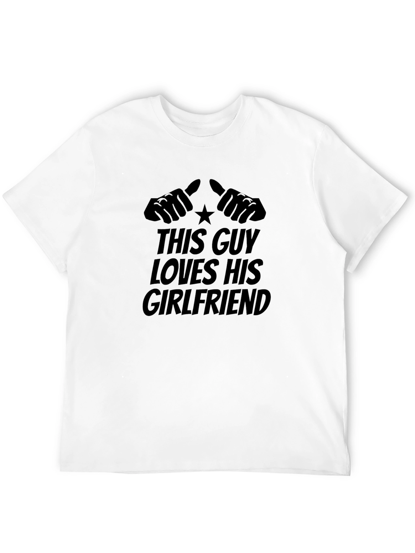 This Guy Loves His Girlfriend Black T-Shirt