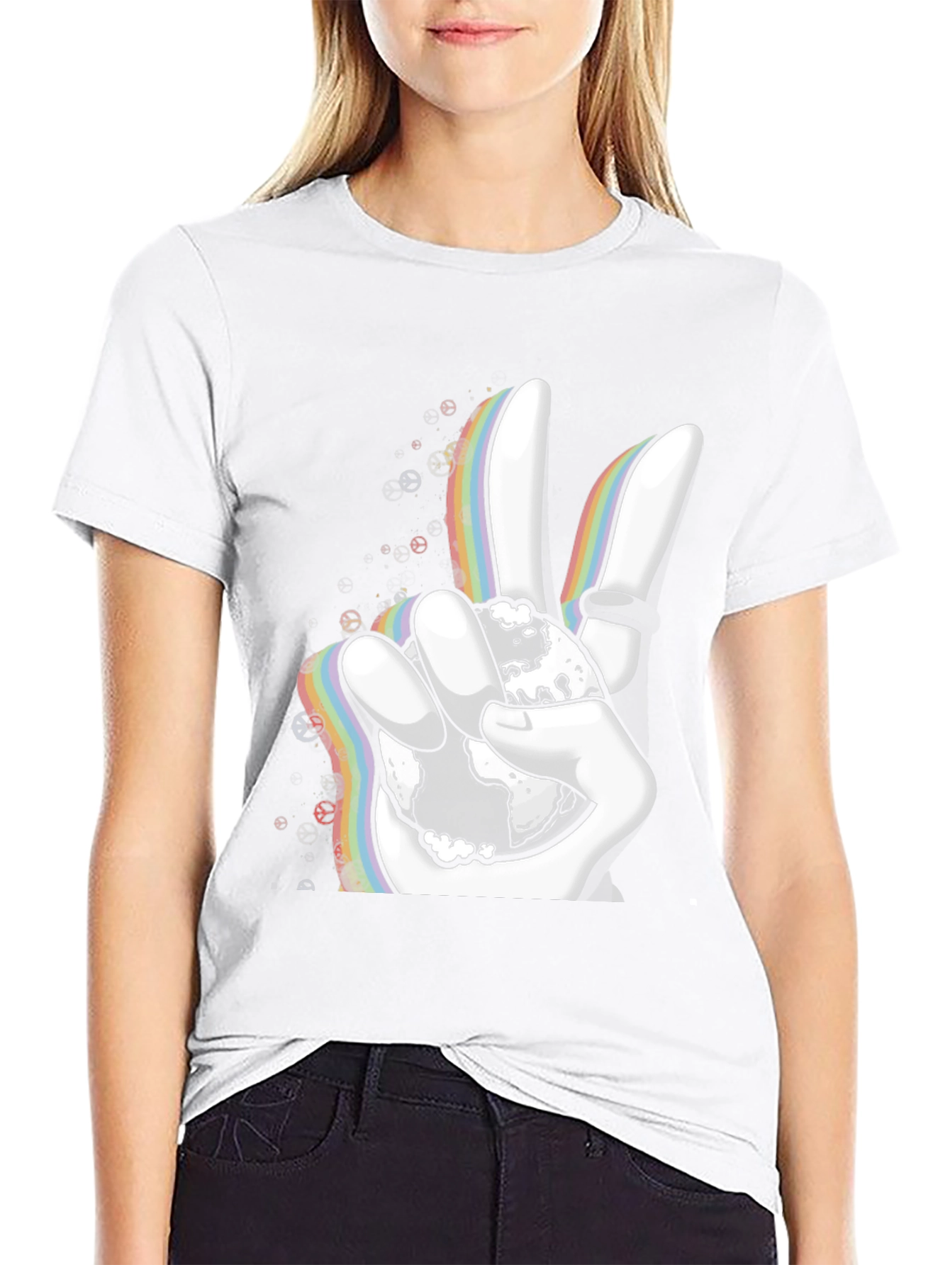Peace Sign Graphic T-Shirt