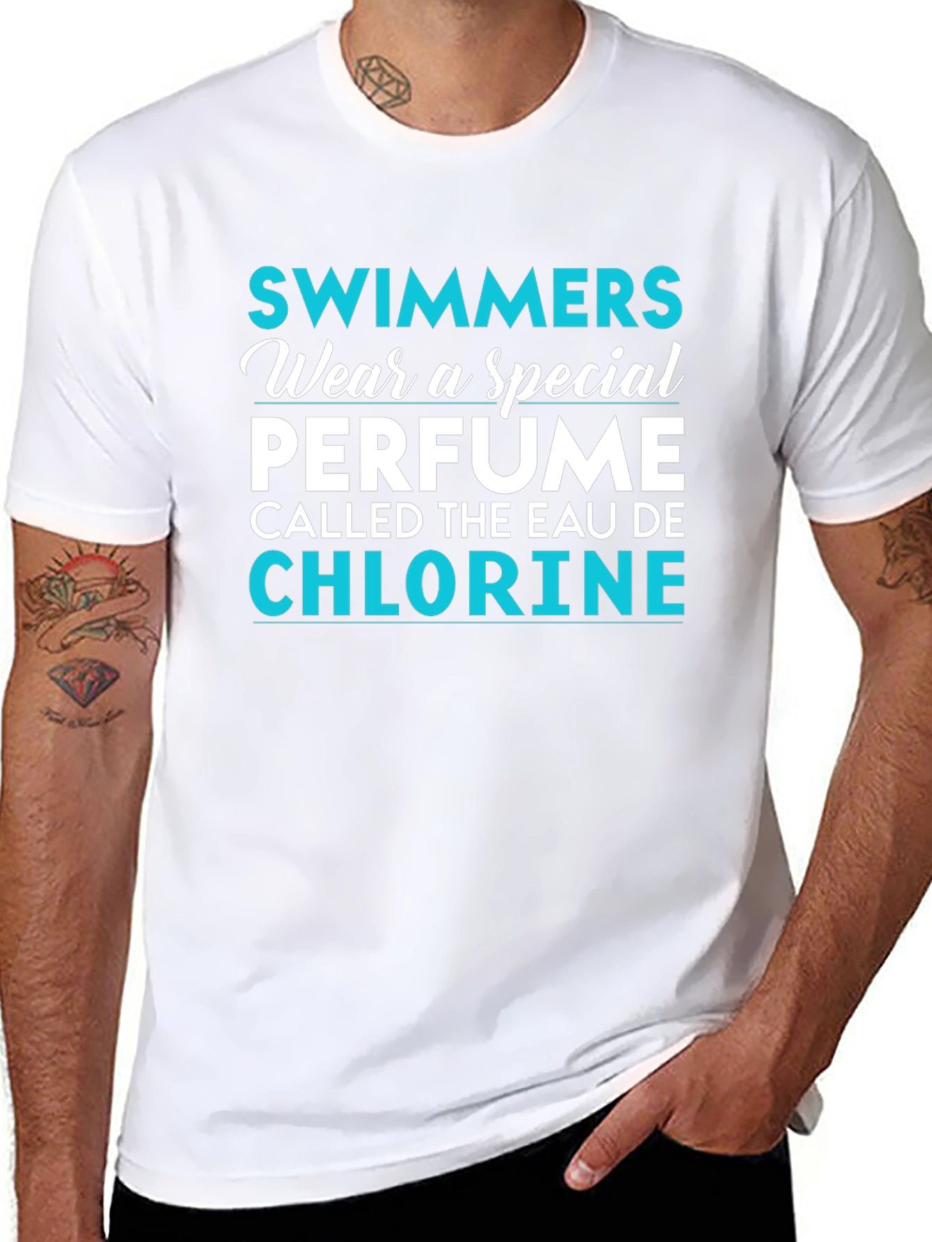 Swimmers Eau De Chlorine Funny T-Shirt