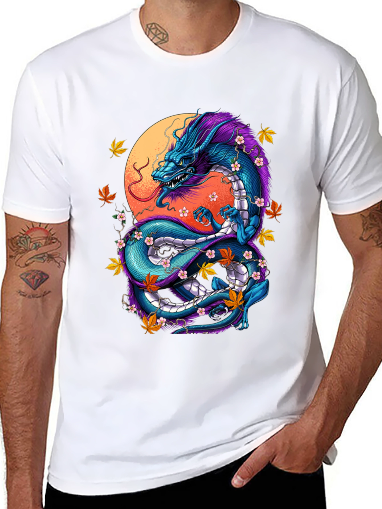 Dragon Graphic Tee - Mystical Design
