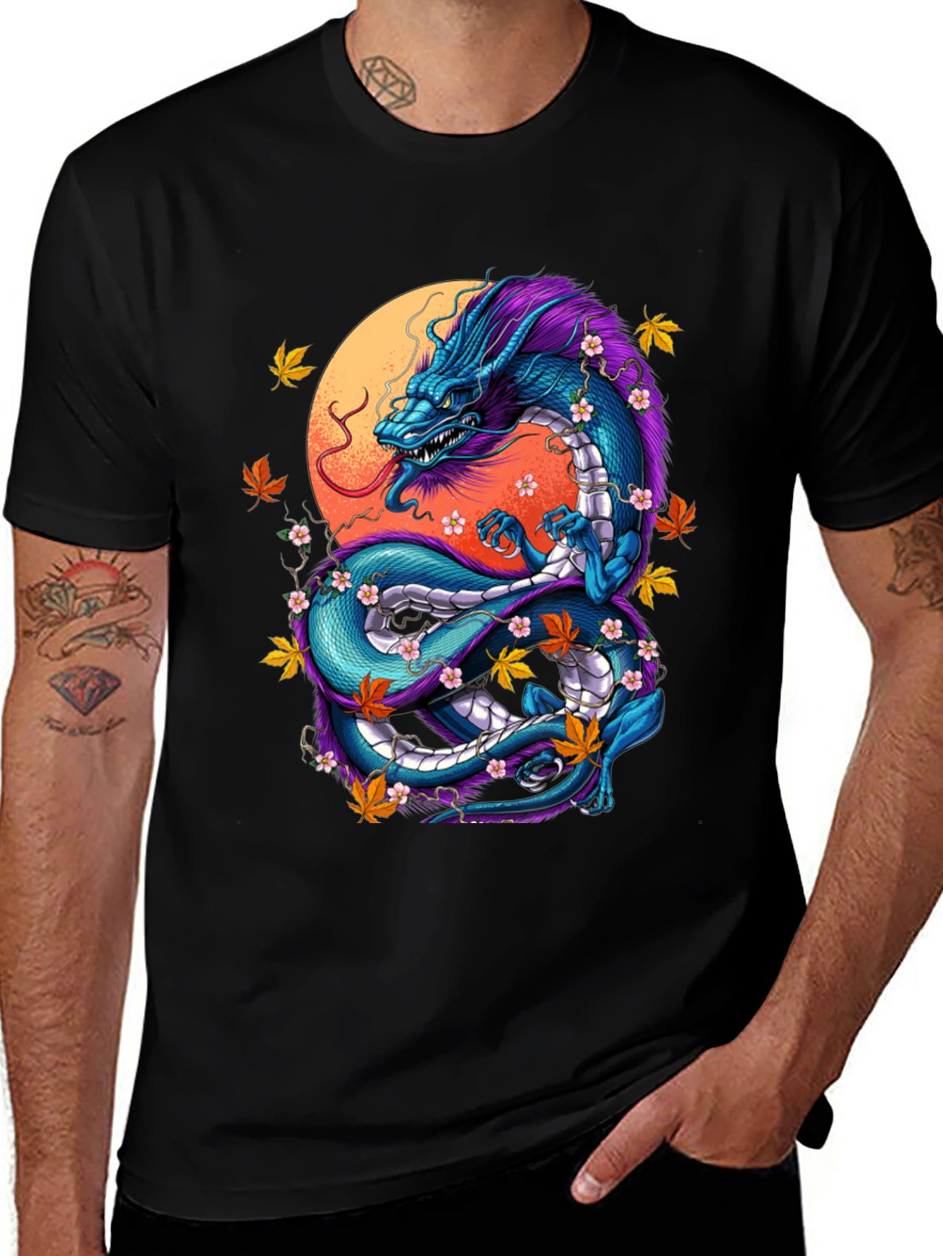 Dragon Graphic Tee - Mystical Design