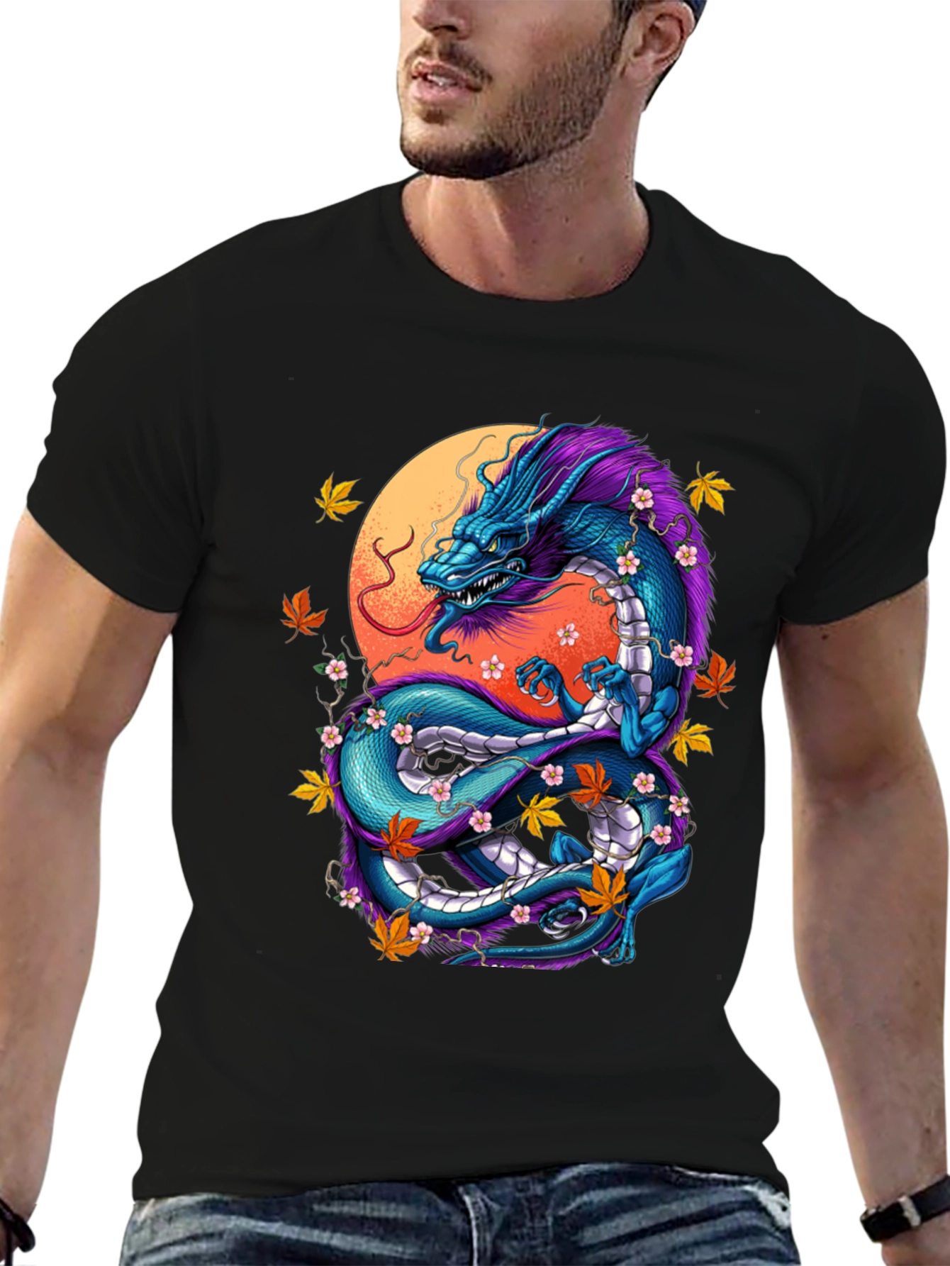 Dragon Graphic Tee - Mystical Design