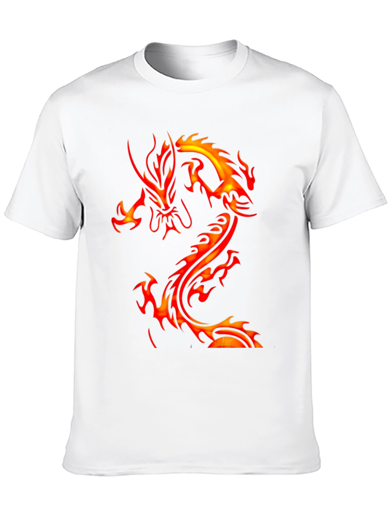 Fiery Dragon Graphic Black T-Shirt