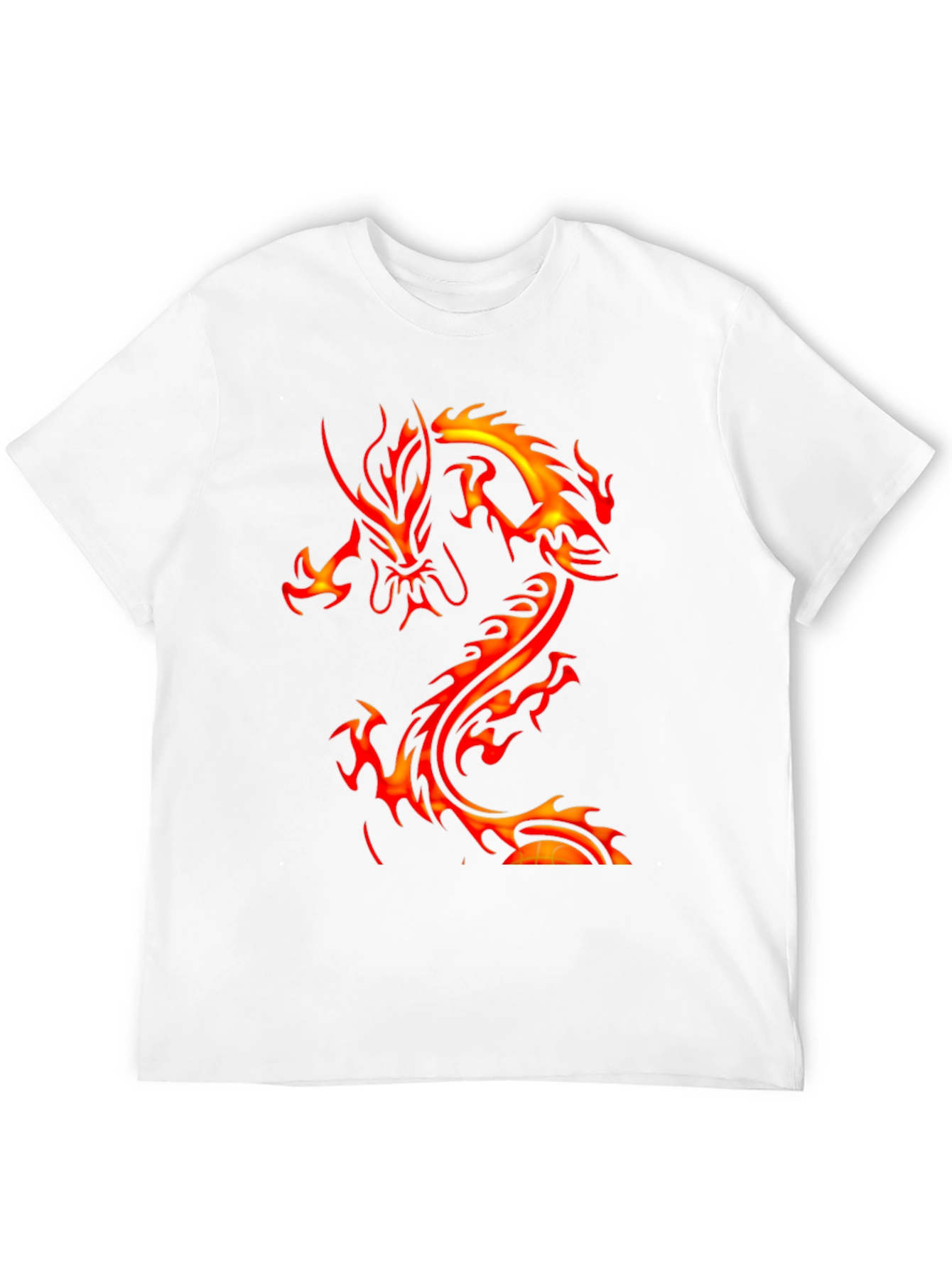 Fiery Dragon Graphic Black T-Shirt