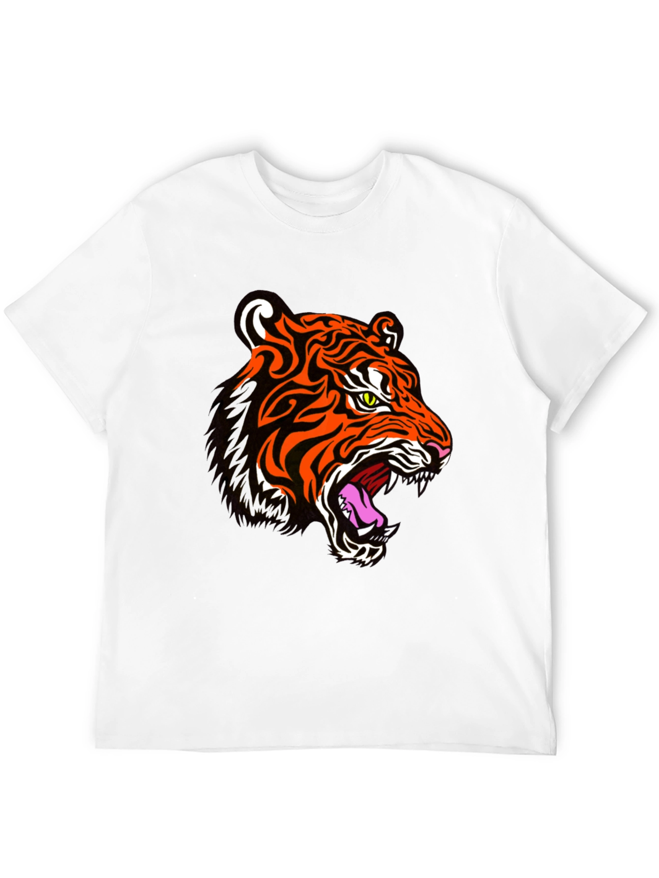 Tiger Graphic Print Black T-Shirt