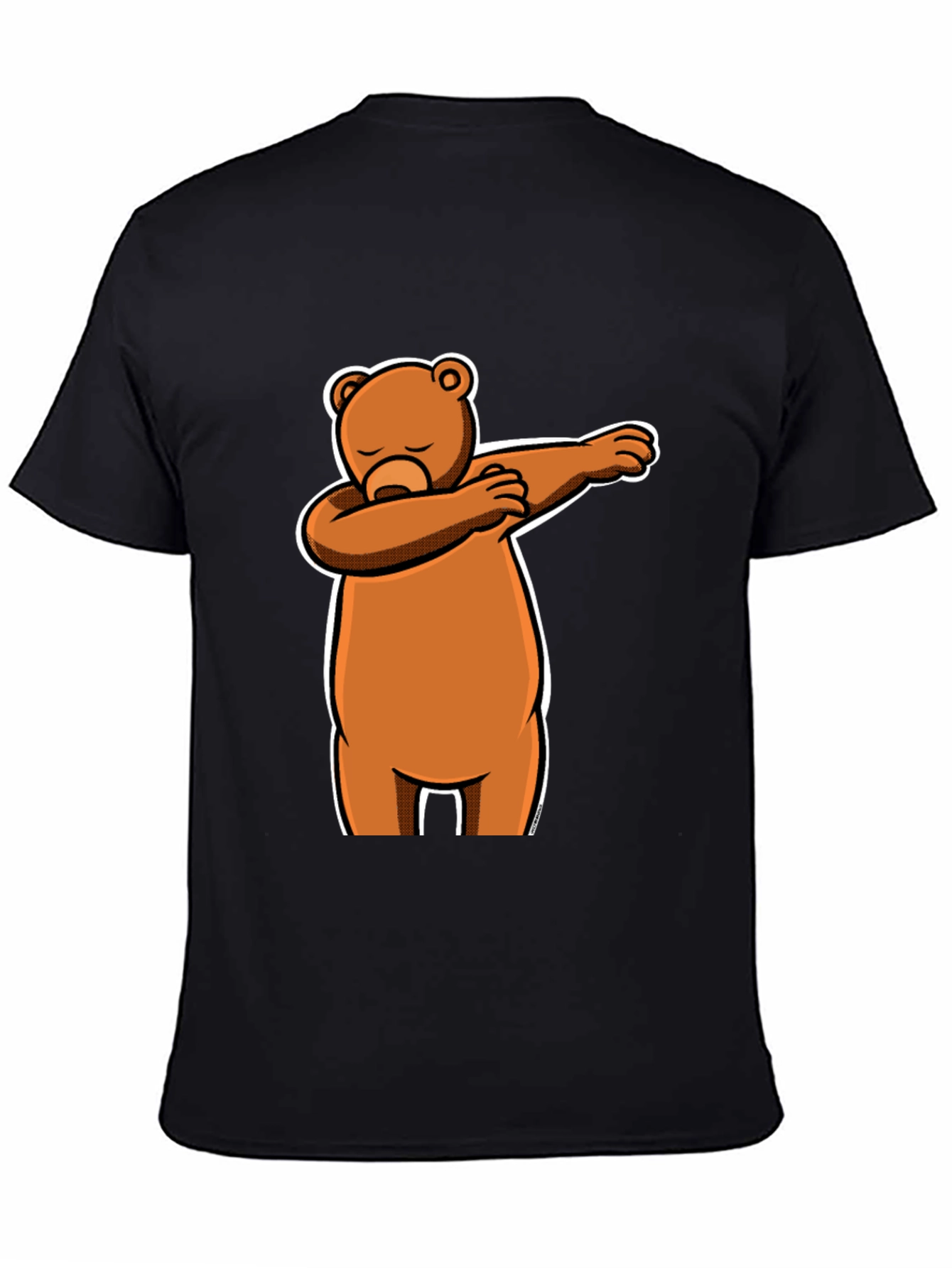 Dabbing Bear Black T-Shirt - Fun Cartoon Graphic Tee