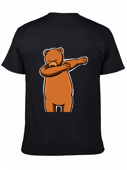 Dabbing Bear Black T-Shirt - Fun Cartoon Graphic Tee
