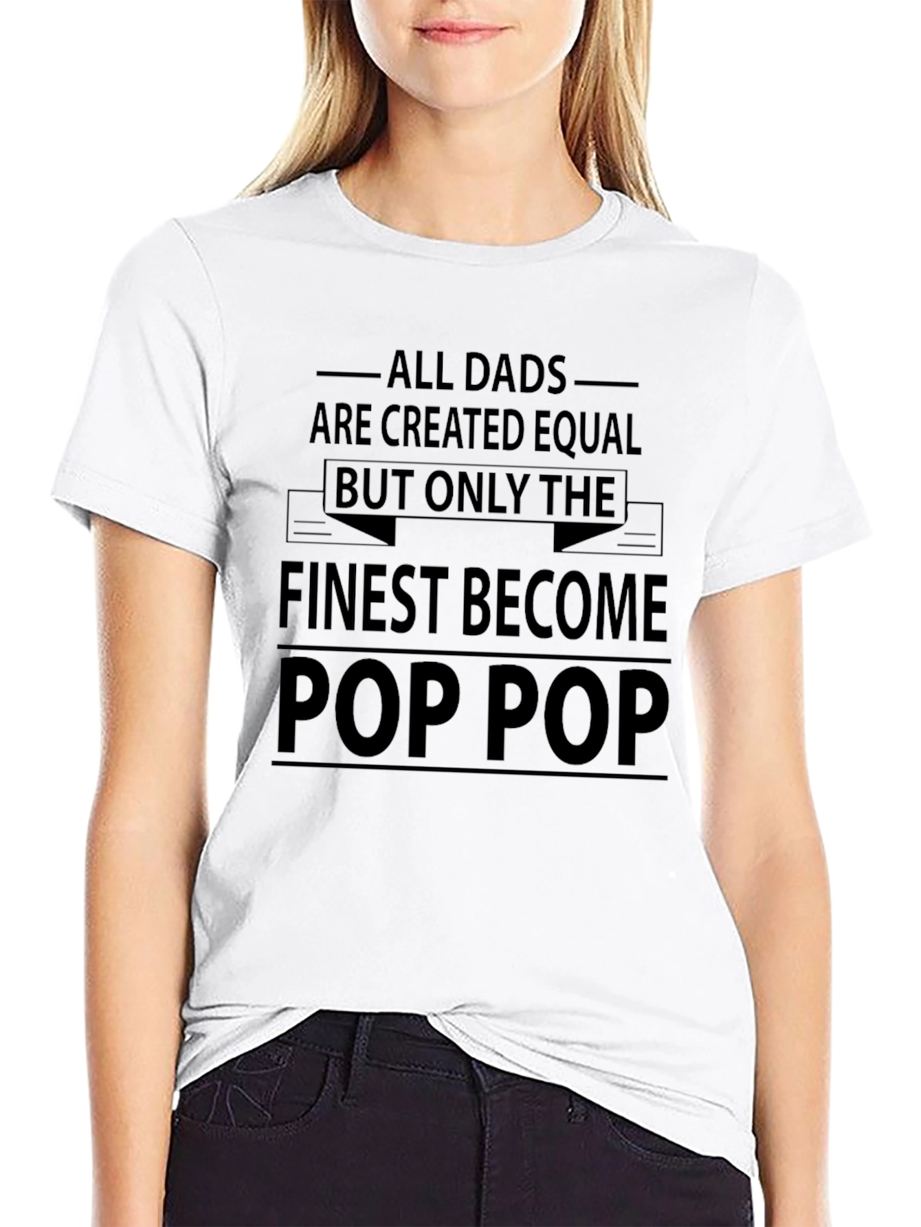 Finest Pop Pop Dad T-Shirt - Black