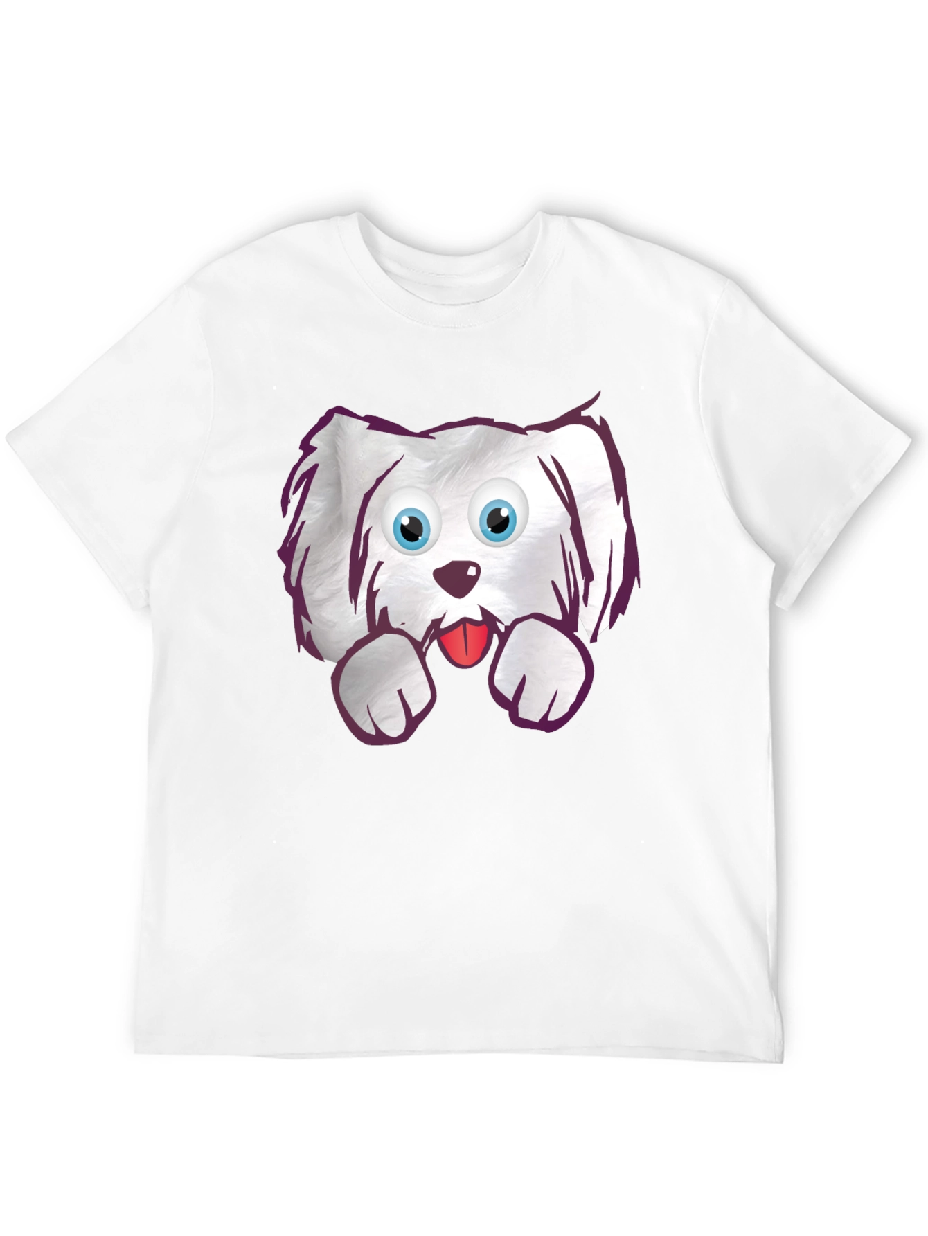 Cartoon Dog Graphic T-Shirt - Cute Pet Tee