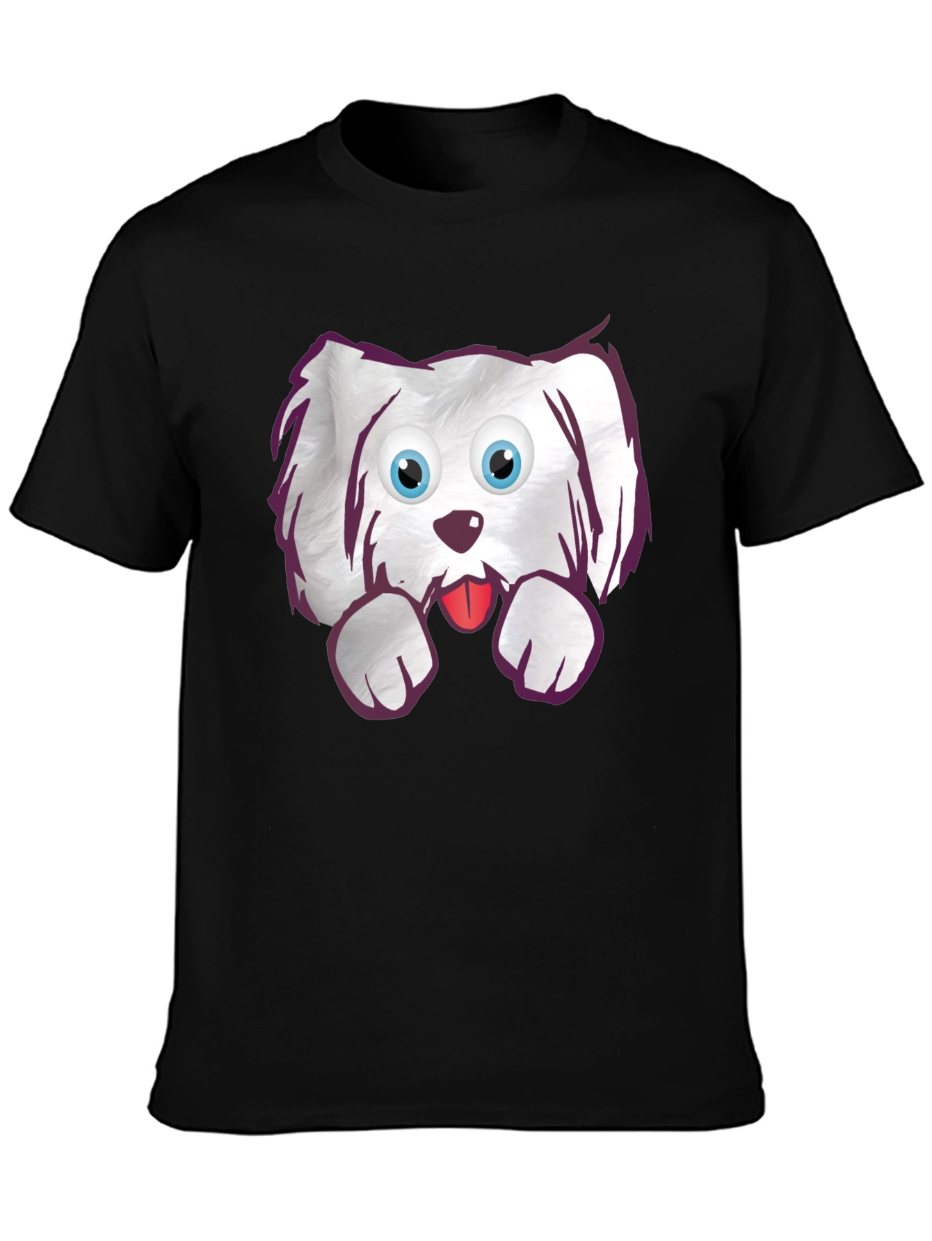 Cartoon Dog Graphic T-Shirt - Cute Pet Tee