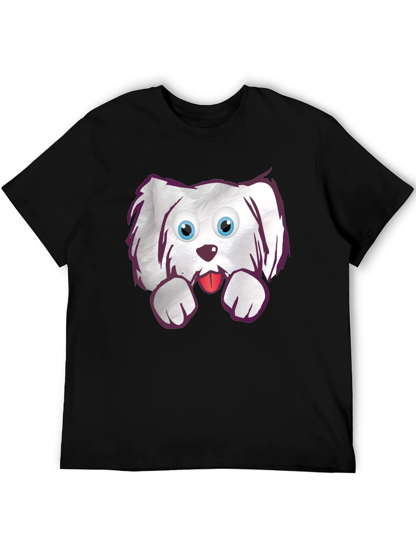 Cartoon Dog Graphic T-Shirt - Cute Pet Tee
