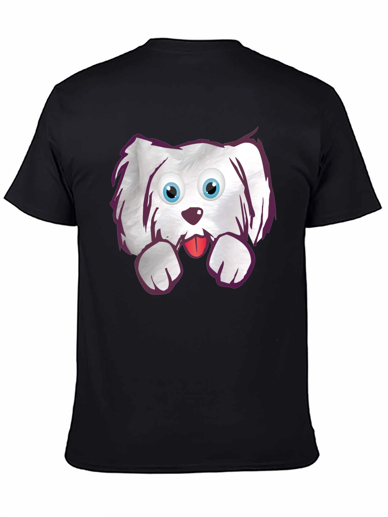Cartoon Dog Graphic T-Shirt - Cute Pet Tee