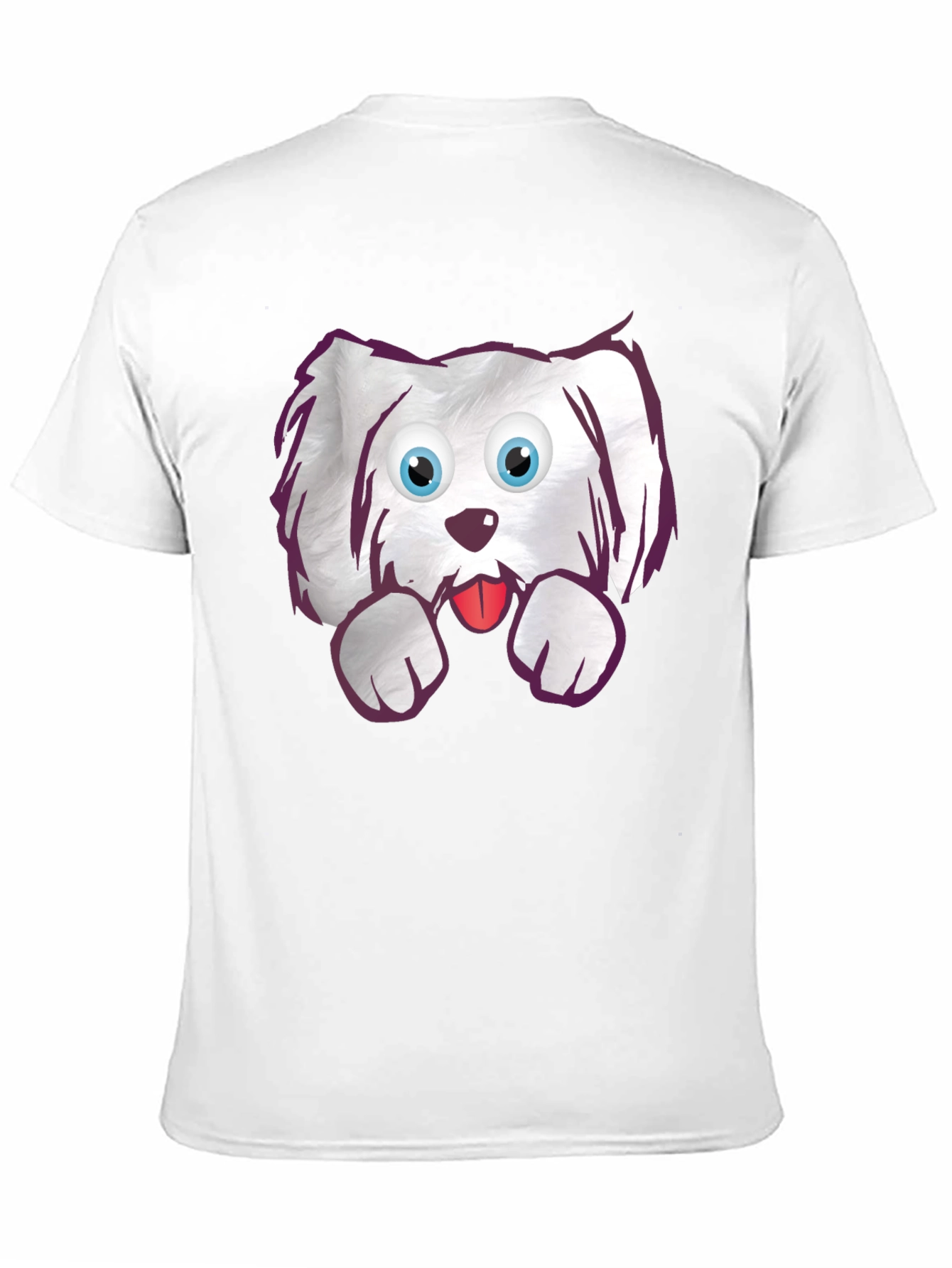 Cartoon Dog Graphic T-Shirt - Cute Pet Tee