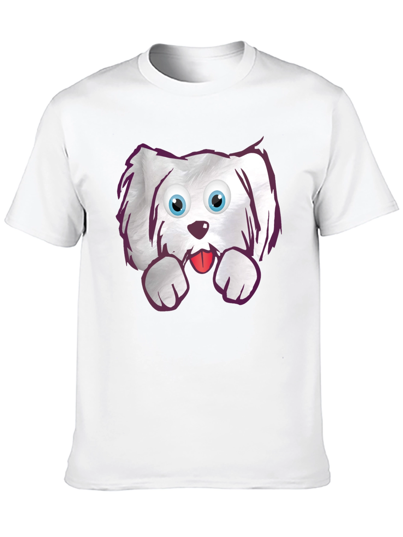Cartoon Dog Graphic T-Shirt - Cute Pet Tee
