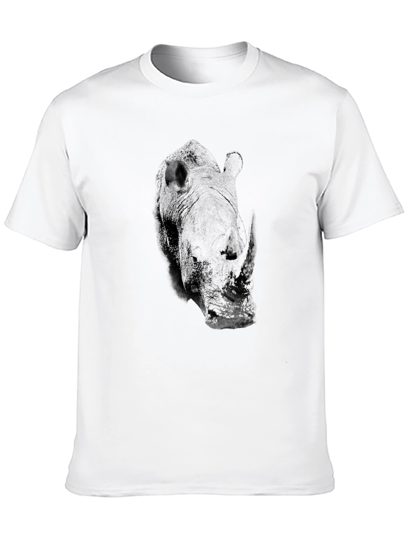 Black Rhino Graphic Tee - Unique Animal Design