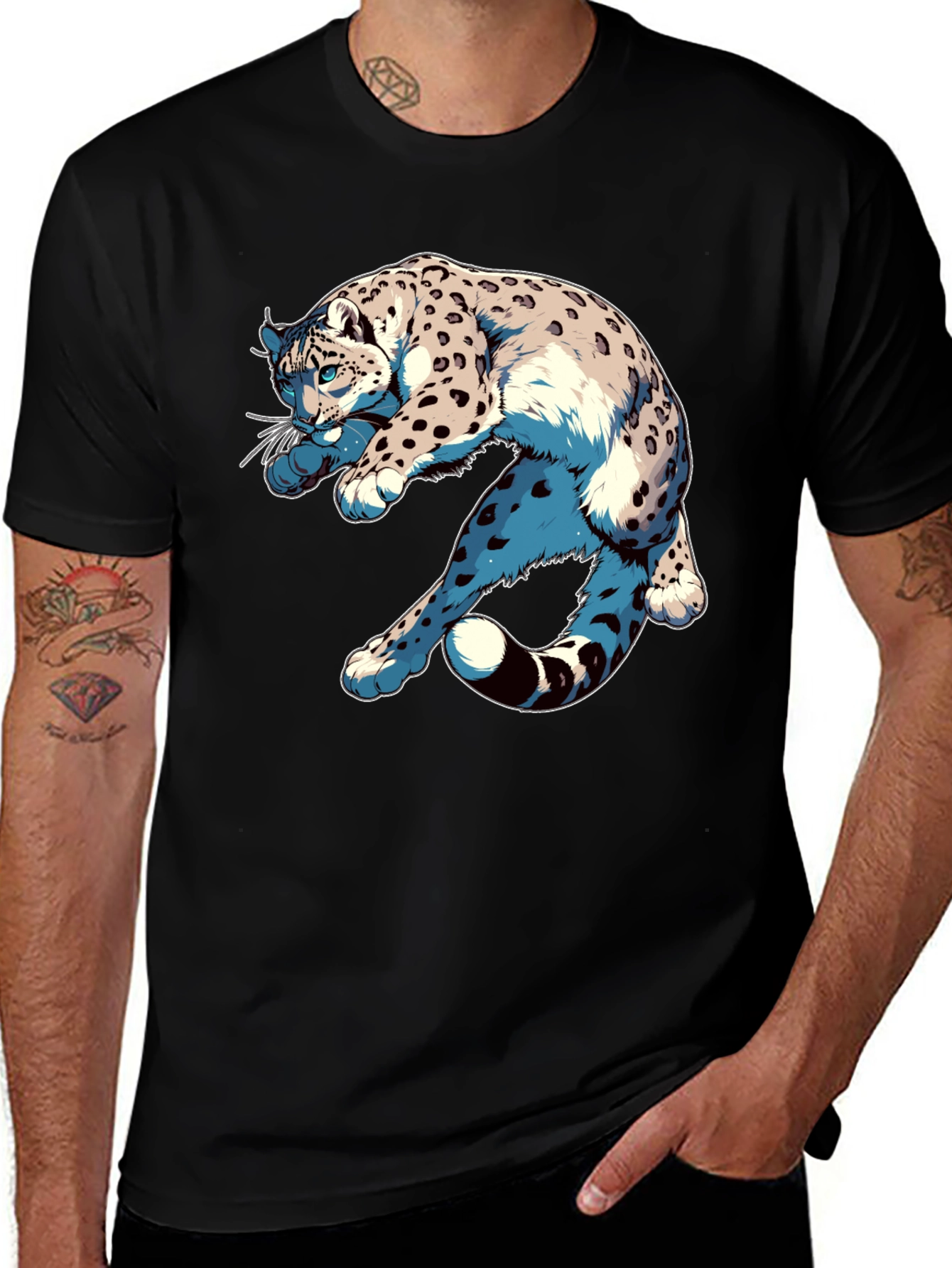 Leaping Leopard Graphic Tee