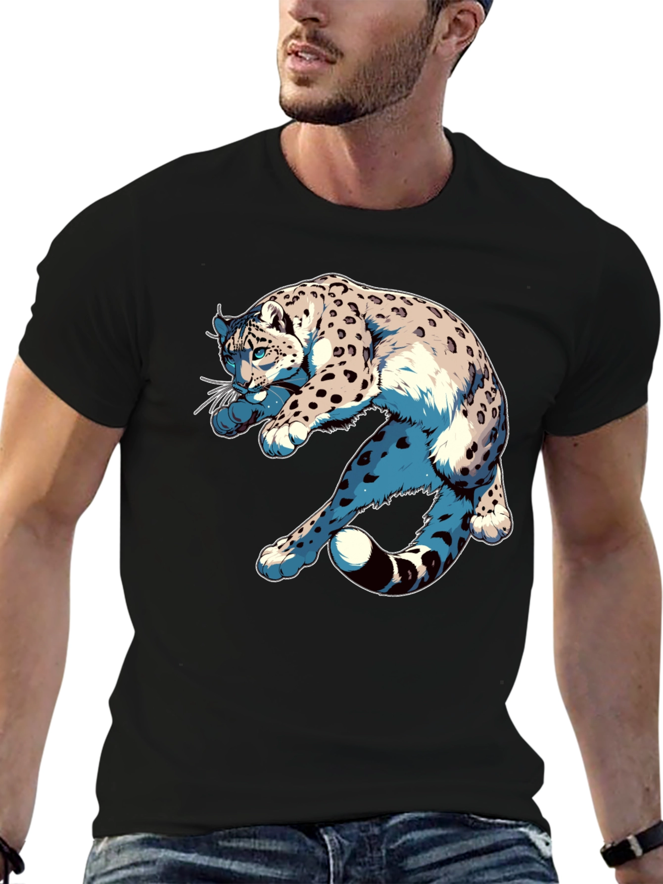 Leaping Leopard Graphic Tee