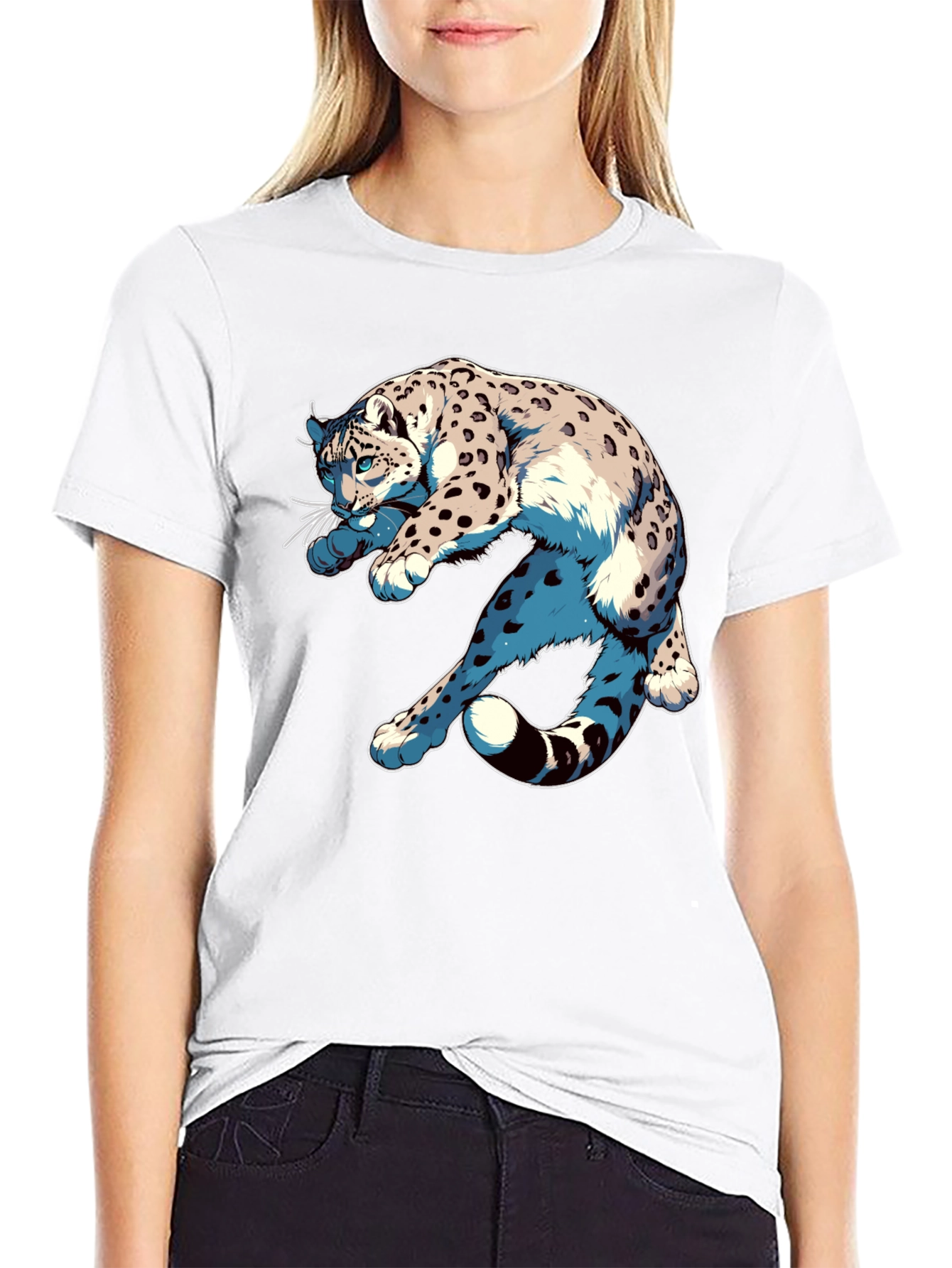 Leaping Leopard Graphic Tee