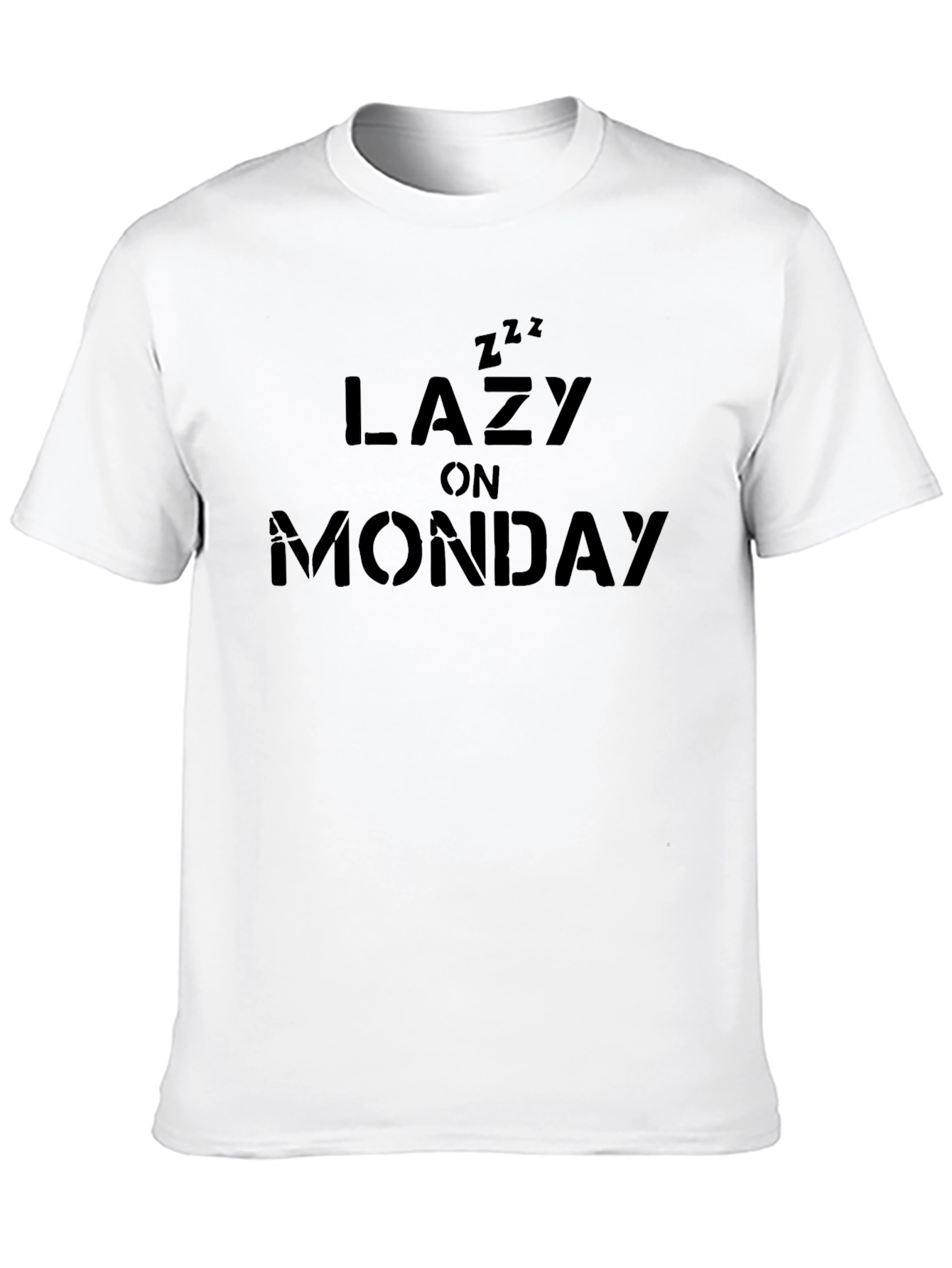 Lazy On Monday Black Graphic T-Shirt