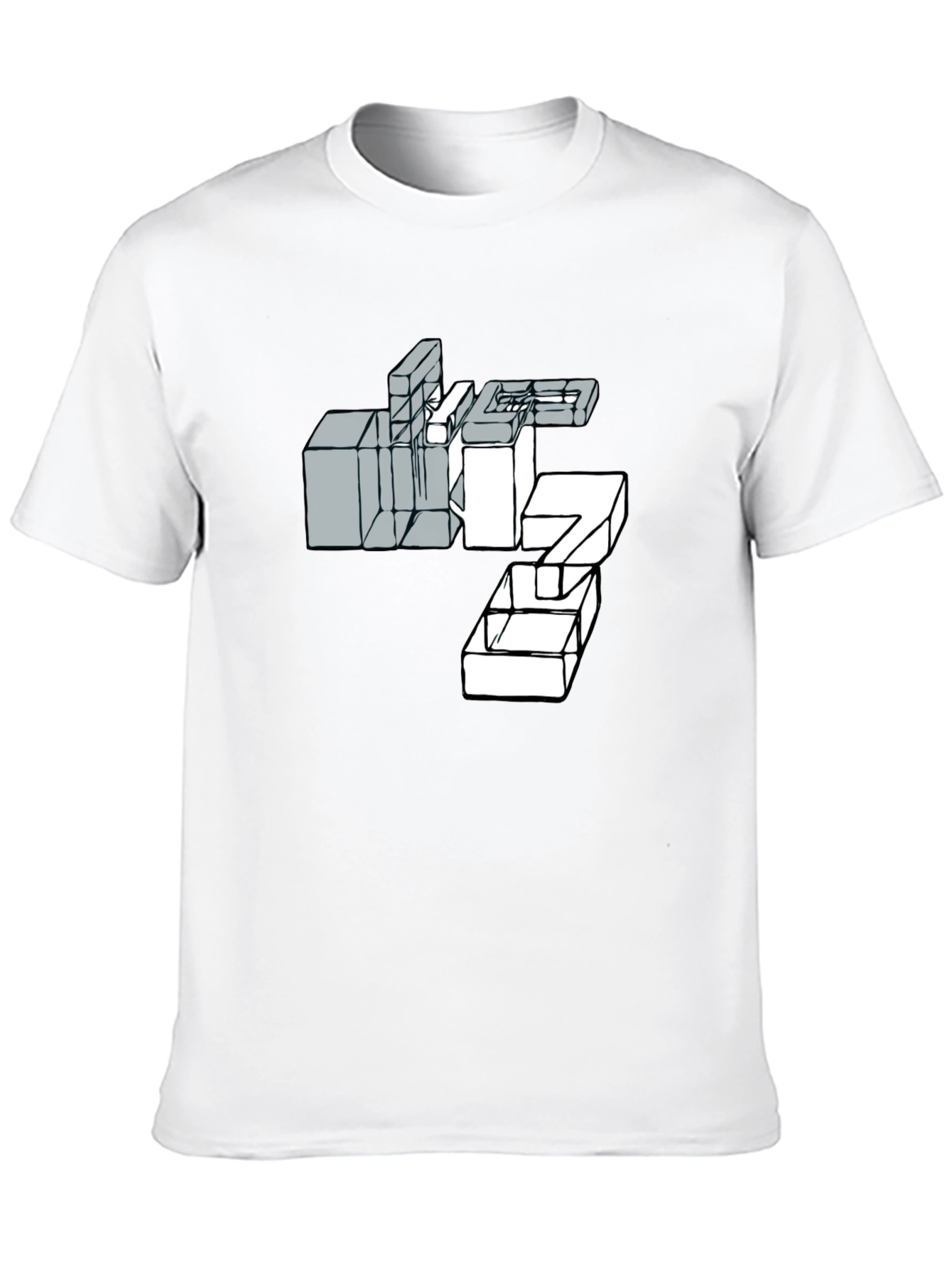 Abstract Graphic Print Mens Black T-Shirt