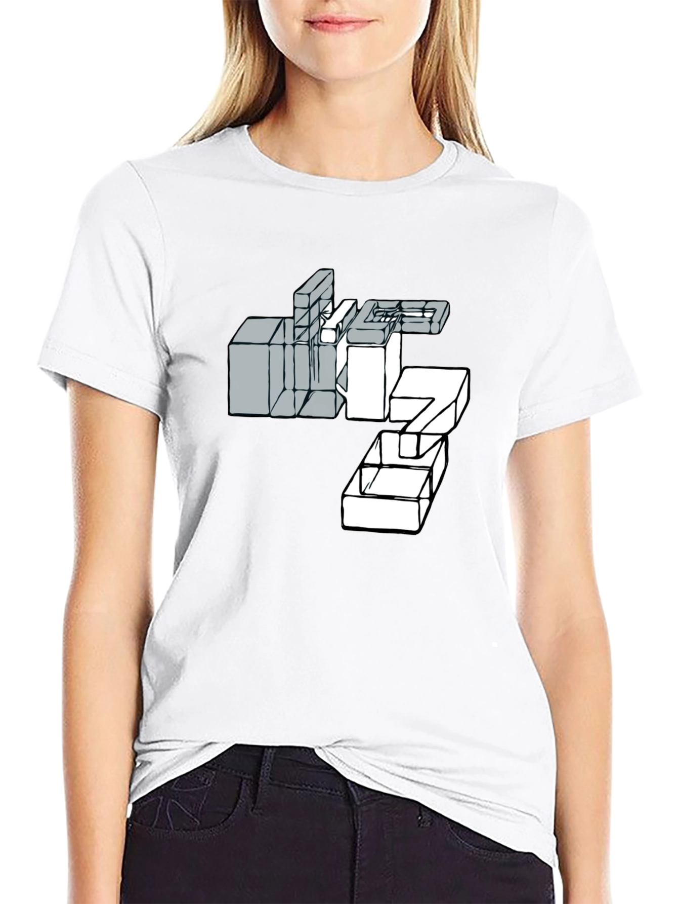 Abstract Graphic Print Mens Black T-Shirt