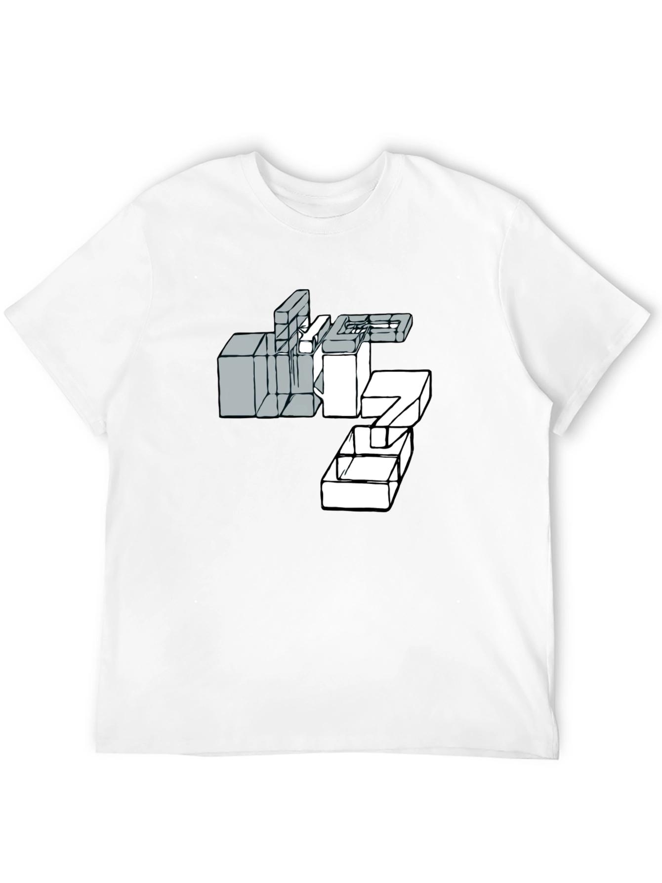 Abstract Graphic Print Mens Black T-Shirt