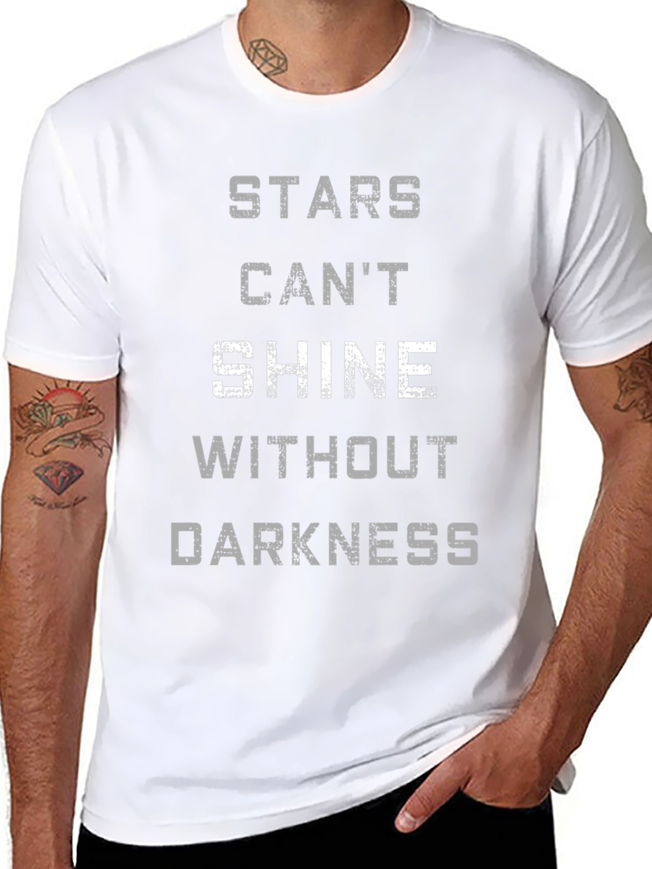 Stars Cant Shine Tee - Motivational Graphic T-Shirt
