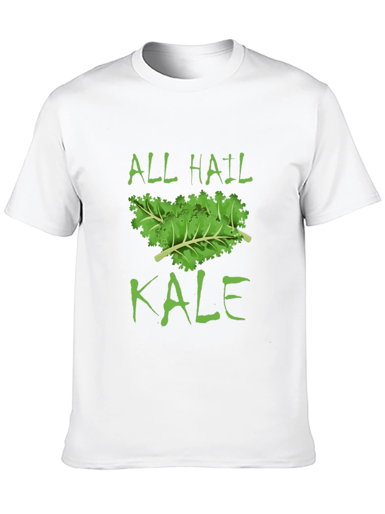 All Hail Kale Graphic Print Black T-Shirt
