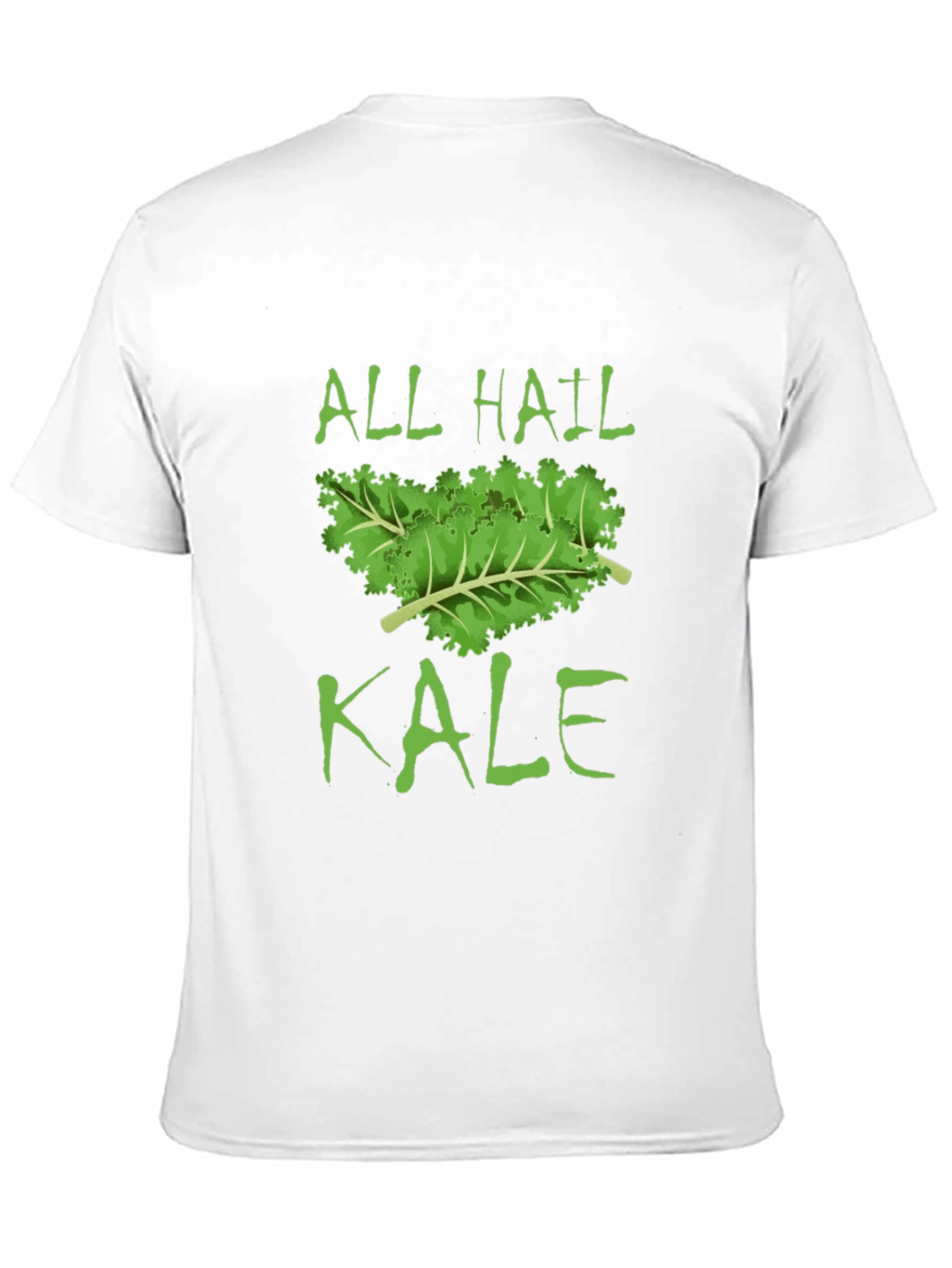All Hail Kale Graphic Print Black T-Shirt