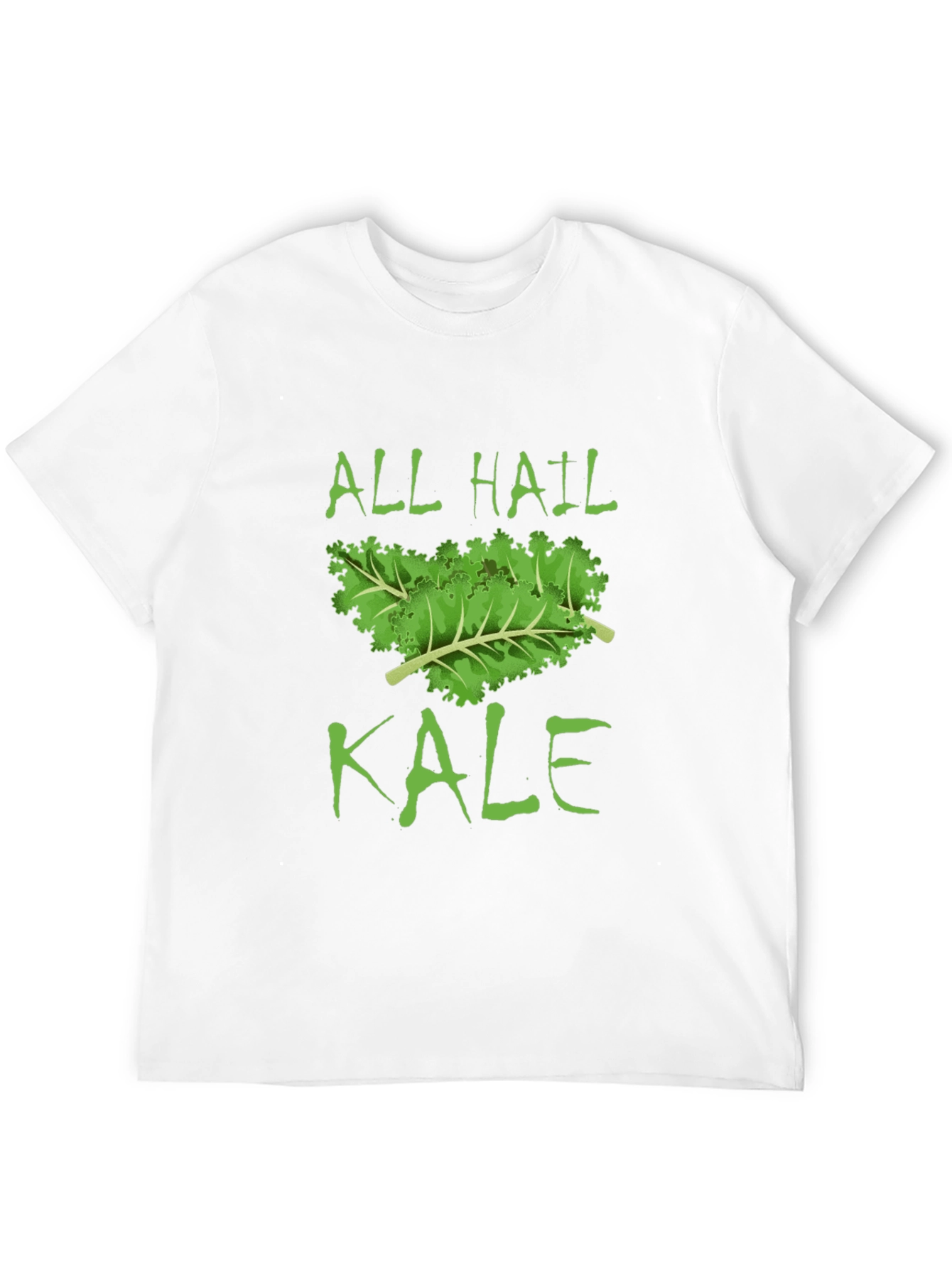 All Hail Kale Graphic Print Black T-Shirt