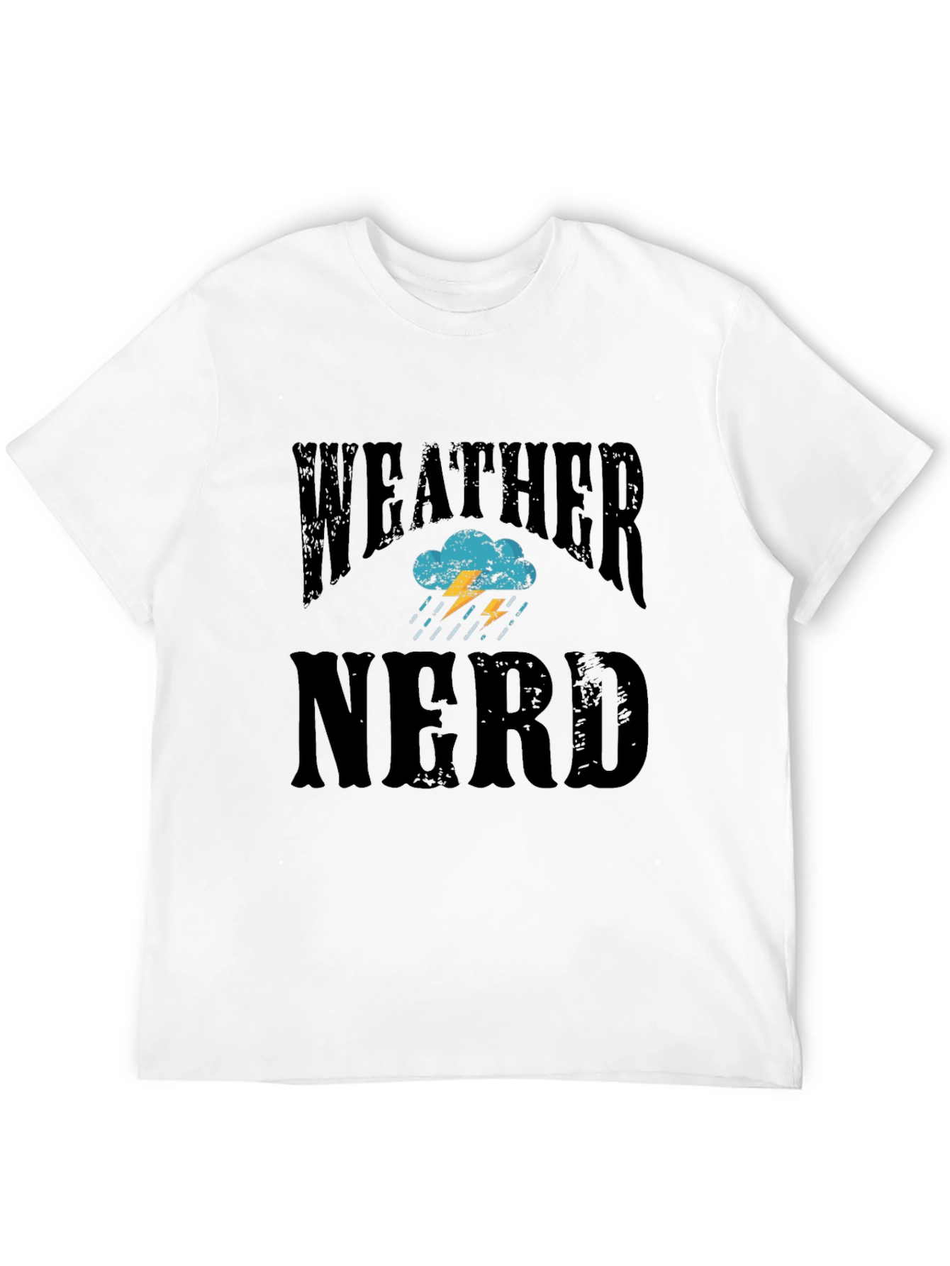 Weather Nerd T-Shirt Black Cotton Graphic Print