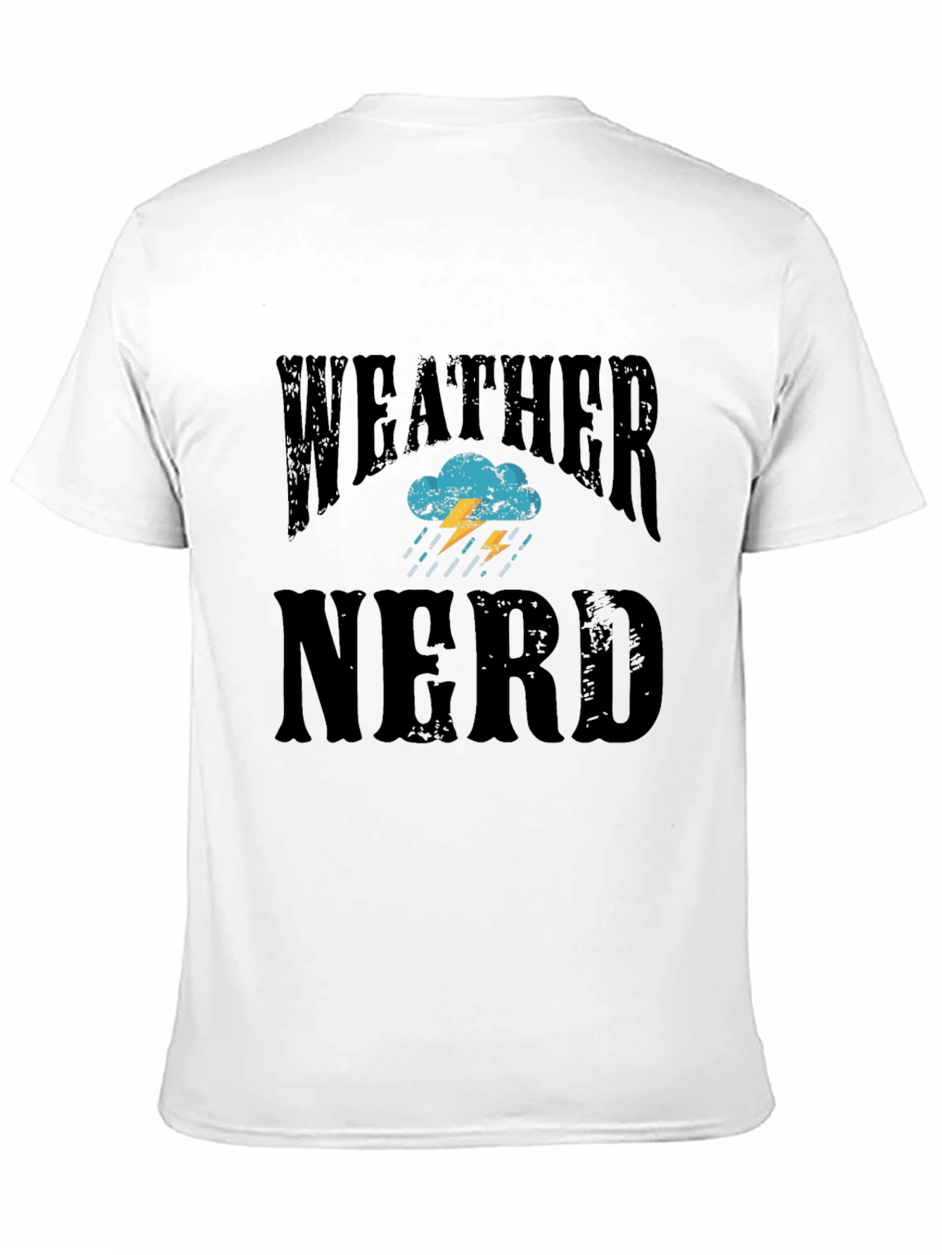 Weather Nerd T-Shirt Black Cotton Graphic Print