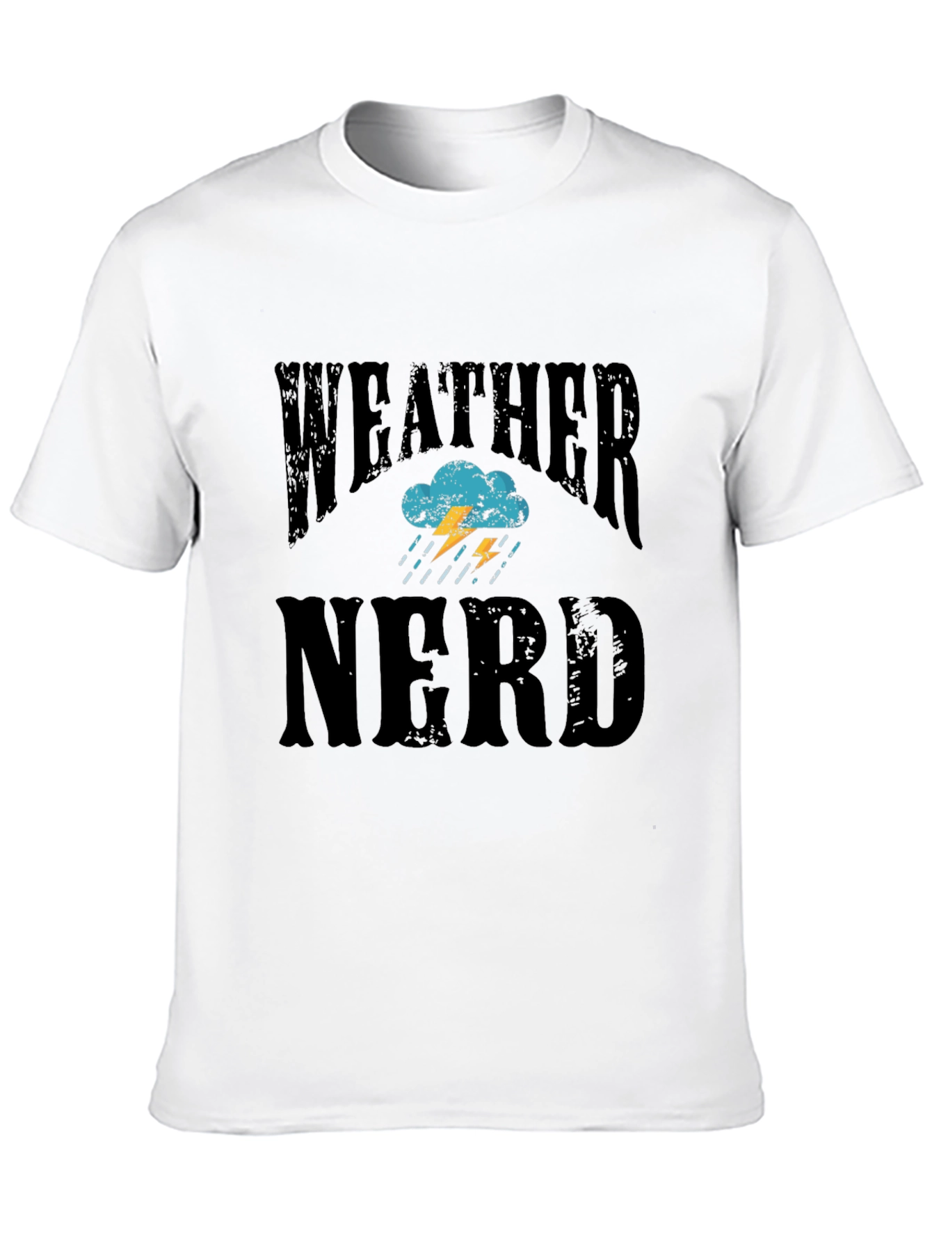 Weather Nerd T-Shirt Black Cotton Graphic Print