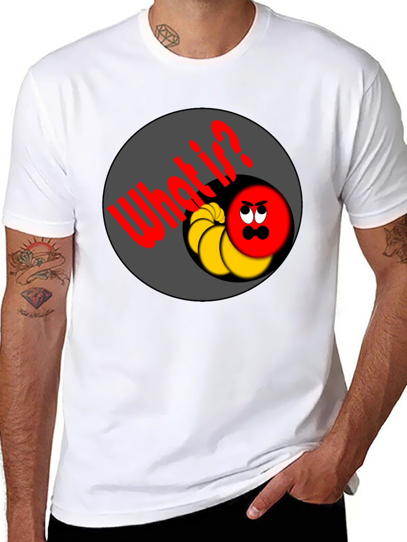 Cartoon Circle What?! T-Shirt