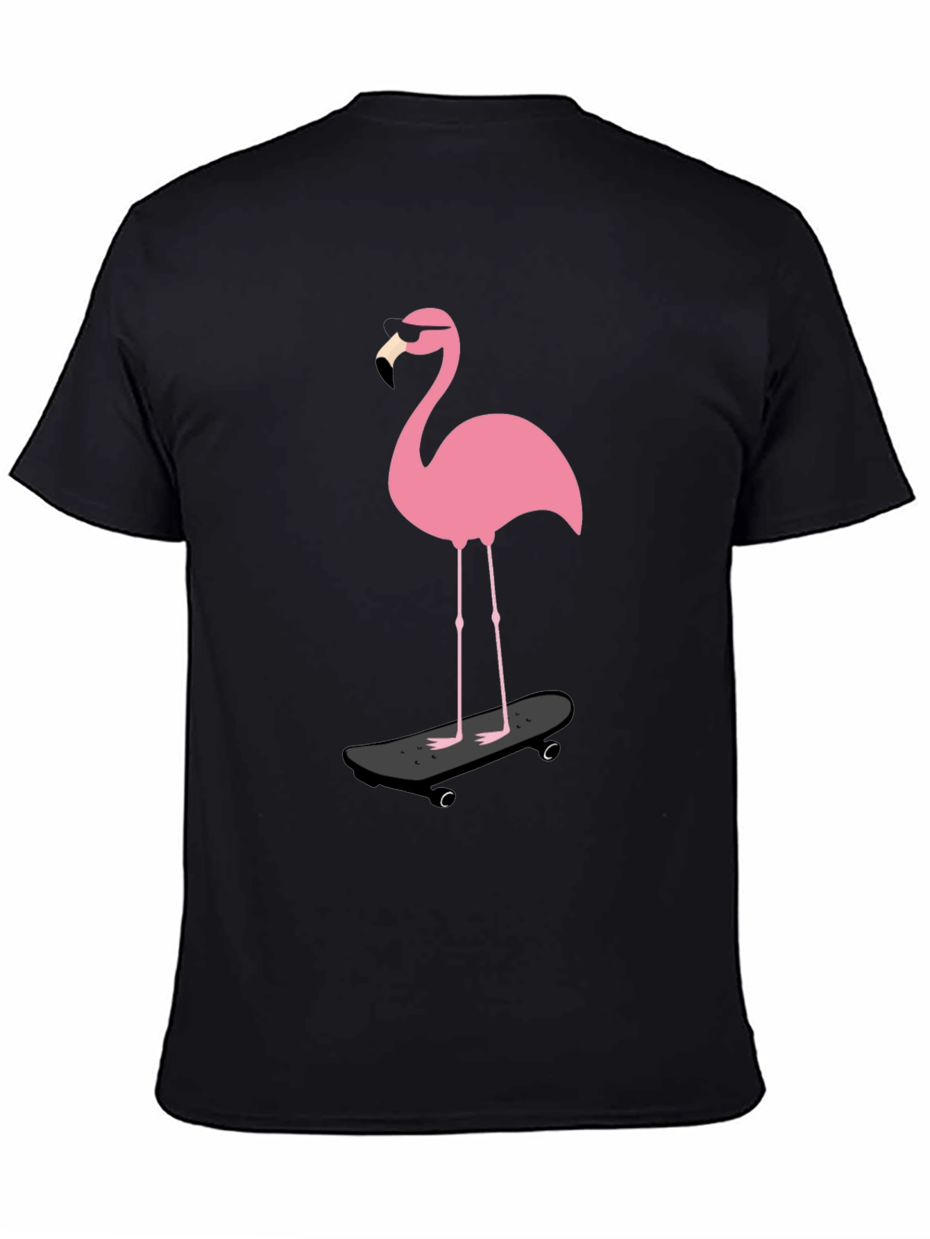 Cool Flamingo Skateboarder Graphic Tee