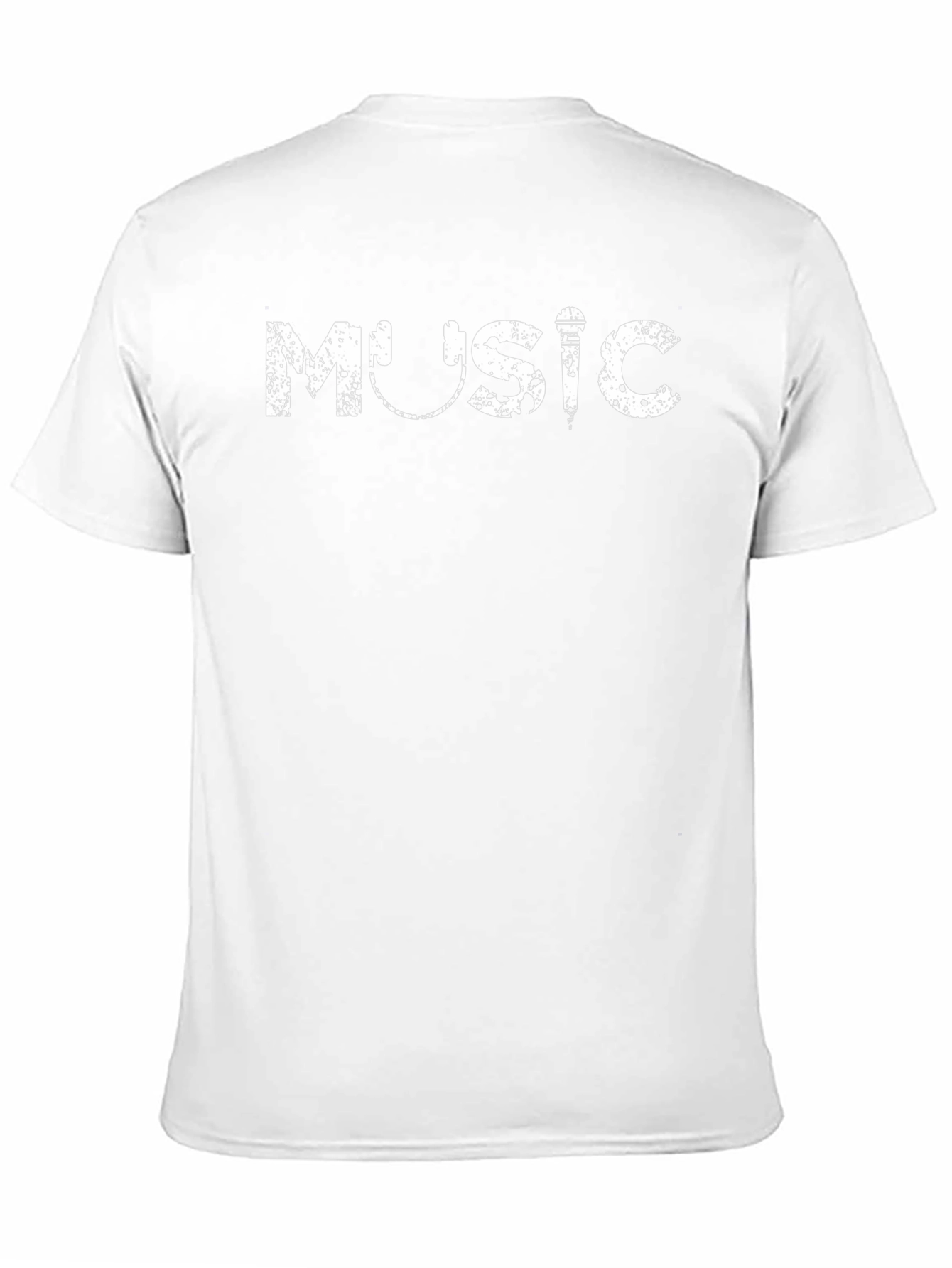 Music Graphic Tee - Black Cotton Casual Wear