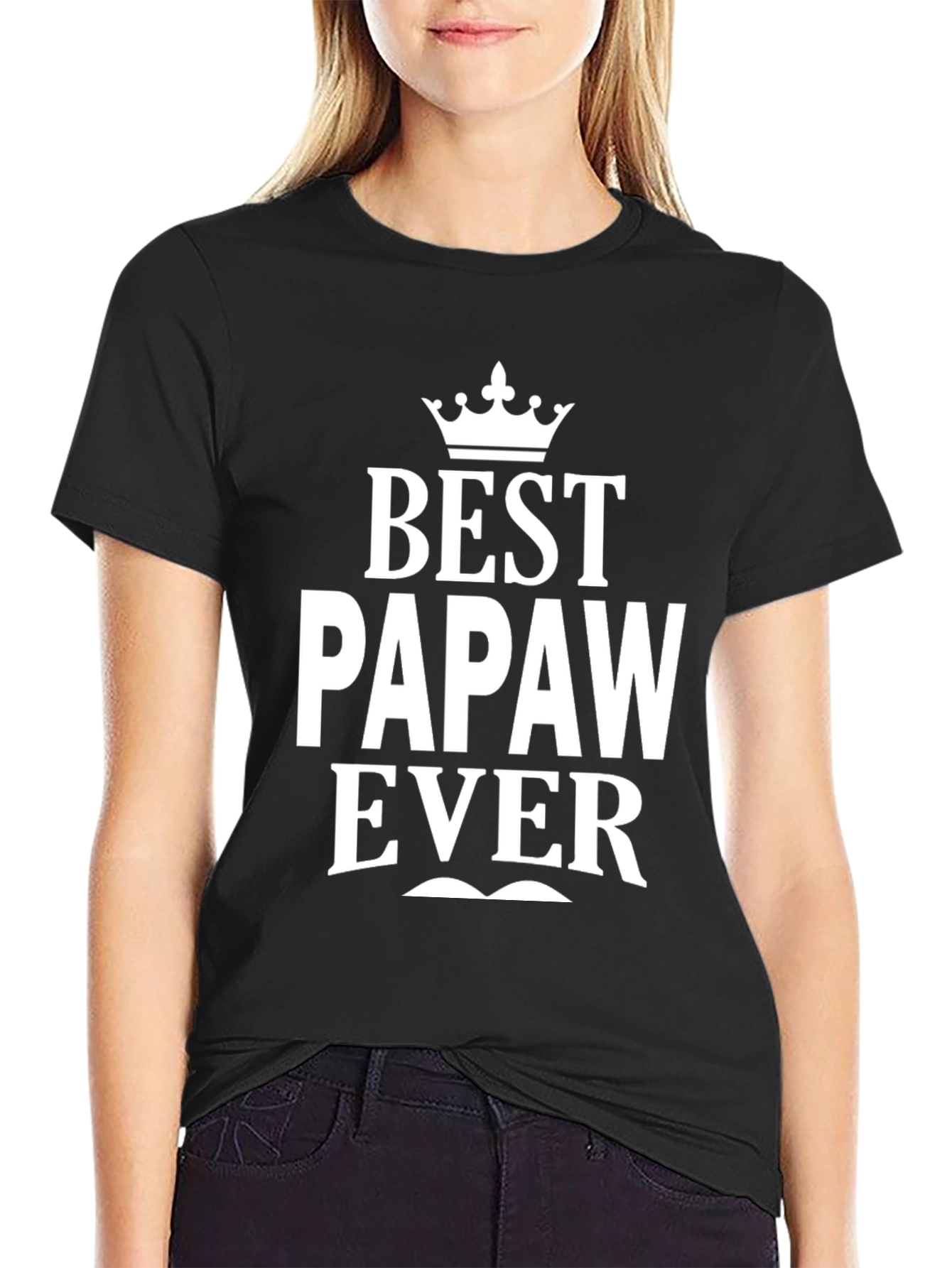 Best Papaw Ever Black Graphic T-Shirt