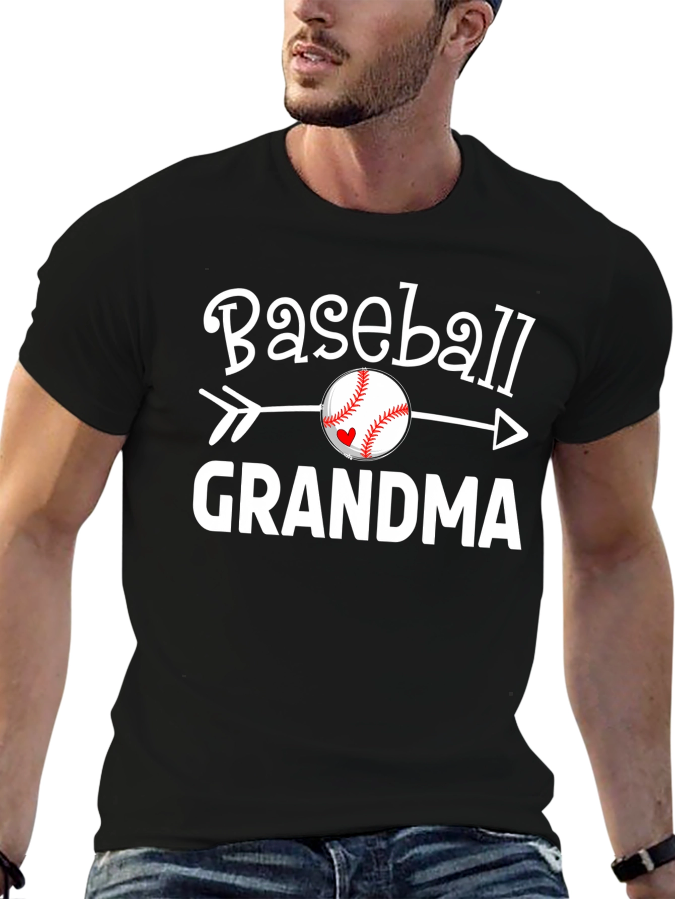Baseball Grandma Arrow T-Shirt