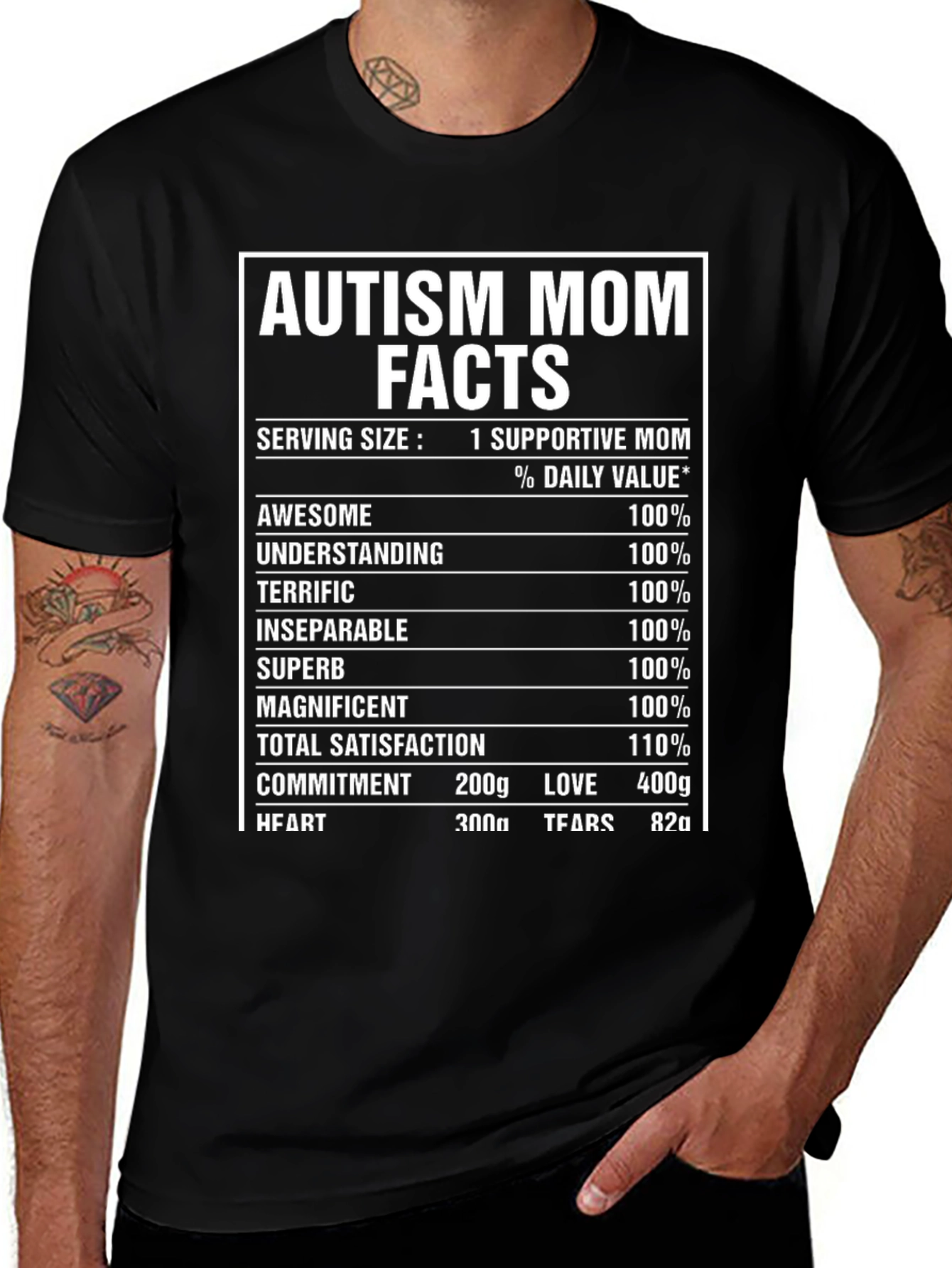Autism Mom Facts T-Shirt Supportive Mother Tee