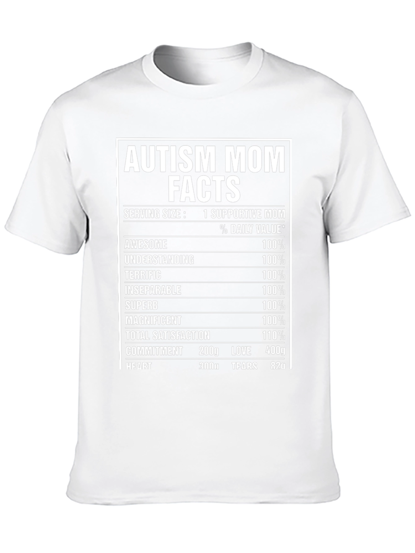Autism Mom Facts T-Shirt Supportive Mother Tee