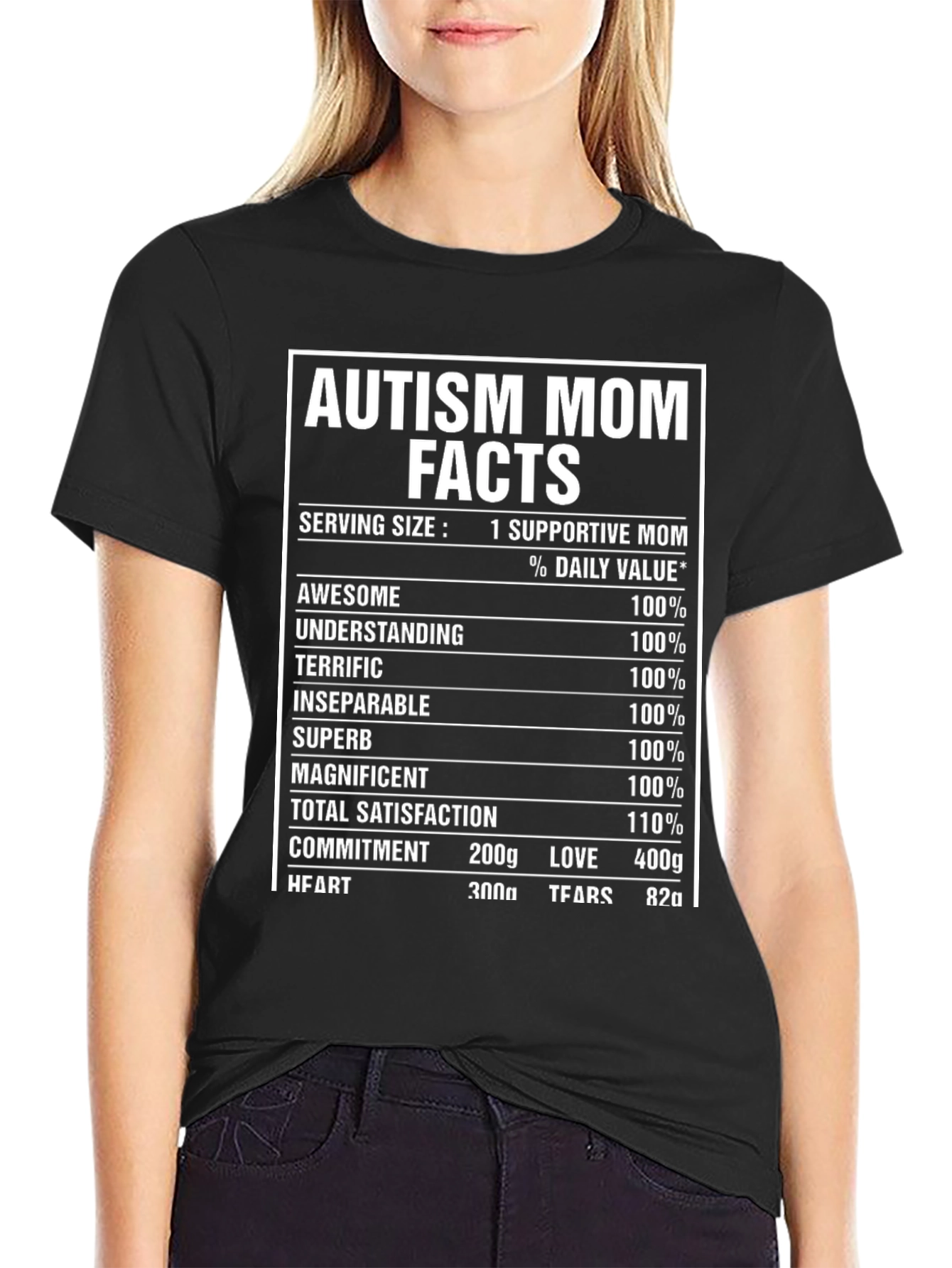 Autism Mom Facts T-Shirt Supportive Mother Tee