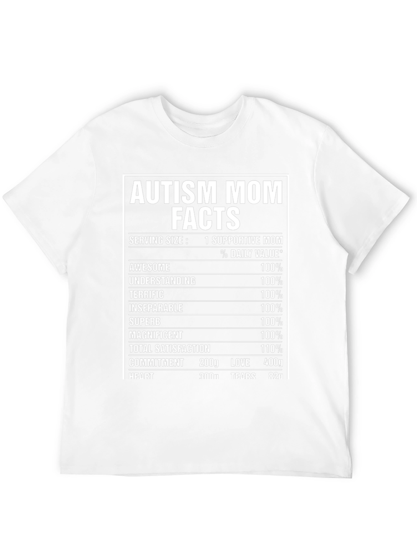 Autism Mom Facts T-Shirt Supportive Mother Tee