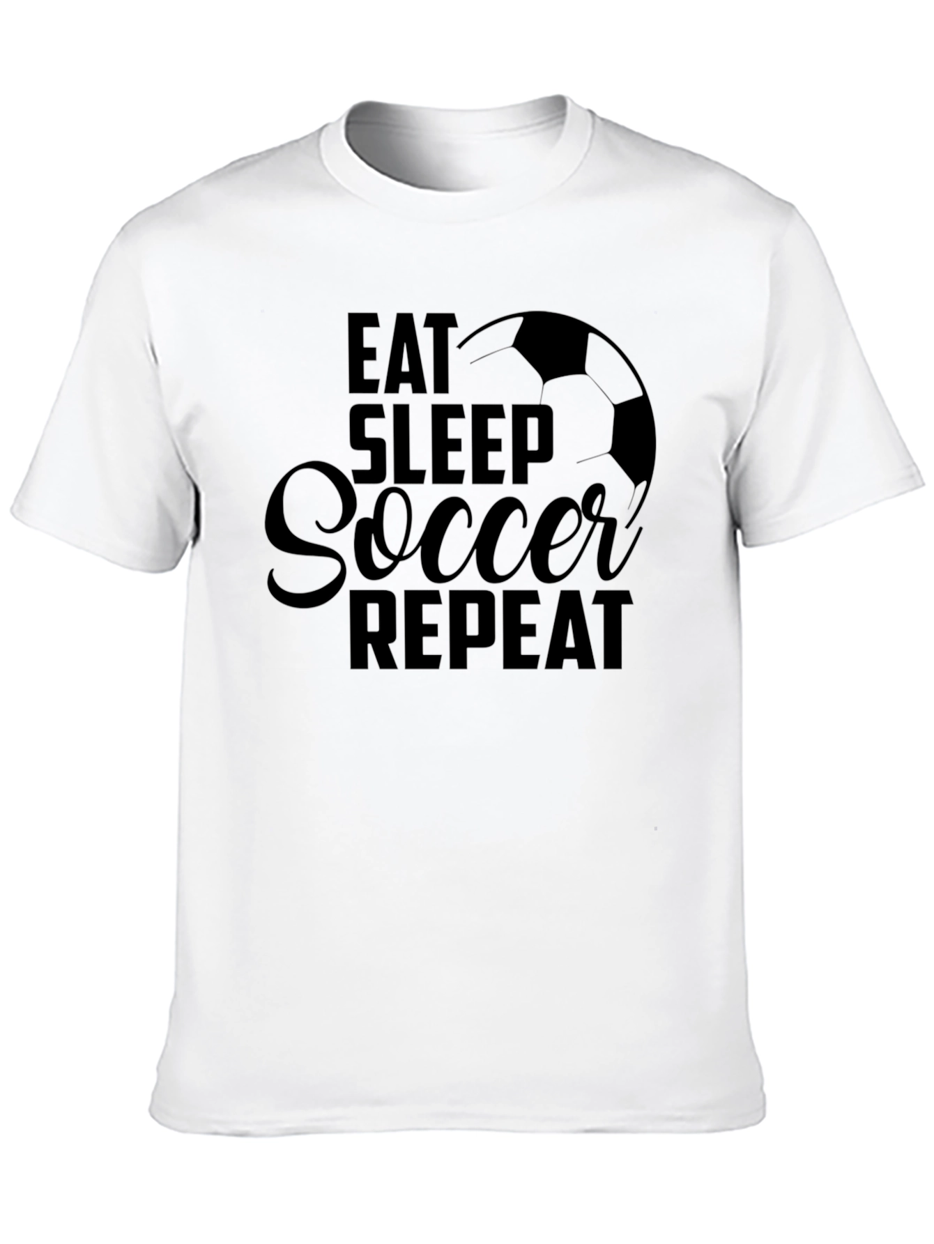 Eat Sleep Soccer Repeat Black T-Shirt