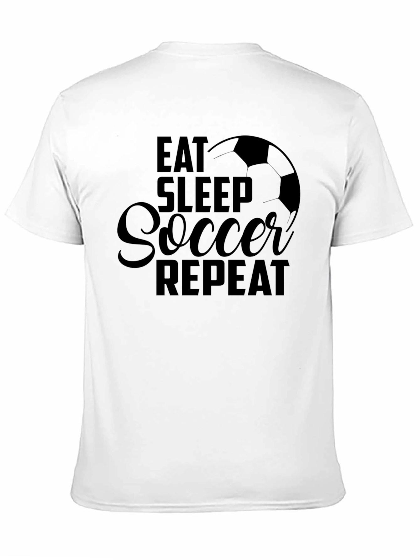 Eat Sleep Soccer Repeat Black T-Shirt