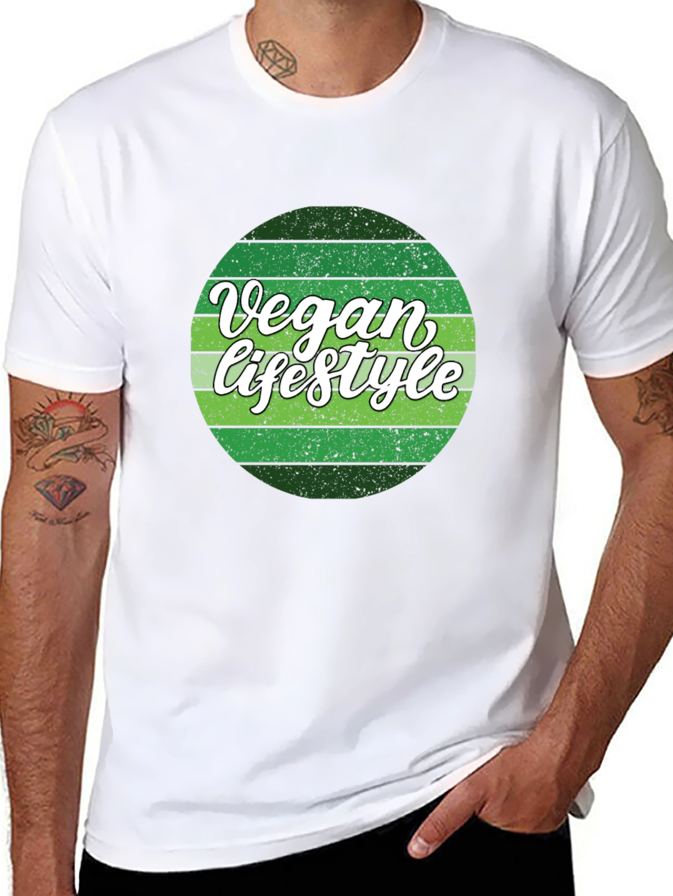 Vegan Lifestyle Tee -  Green Graphic T-Shirt