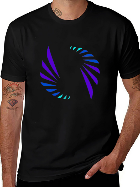 Abstract Swirl Graphic Tee - Modern Black T-Shirt